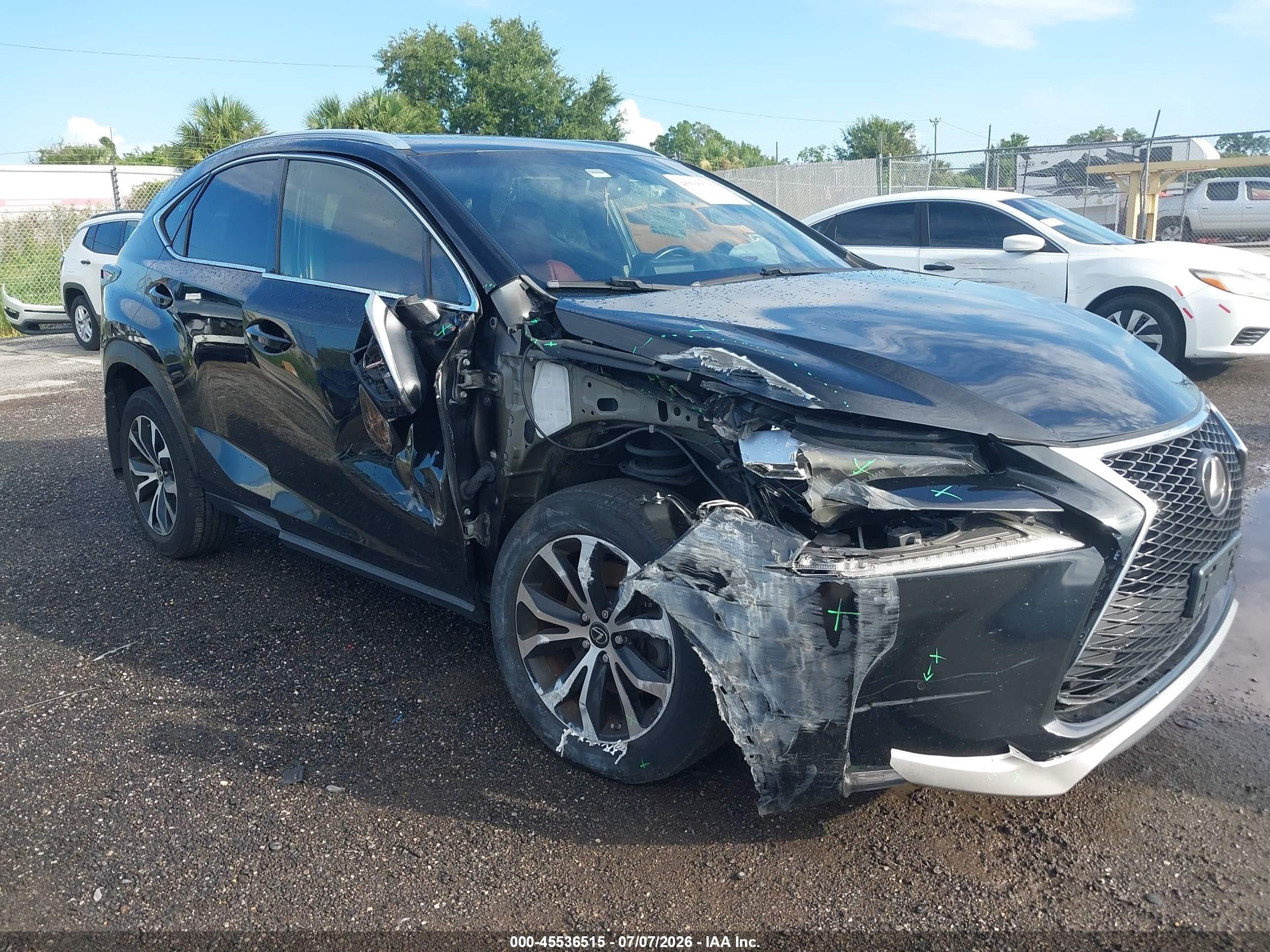 2015 Lexus Nx 200t F Sport Black vin: JTJBARBZ2F2021898