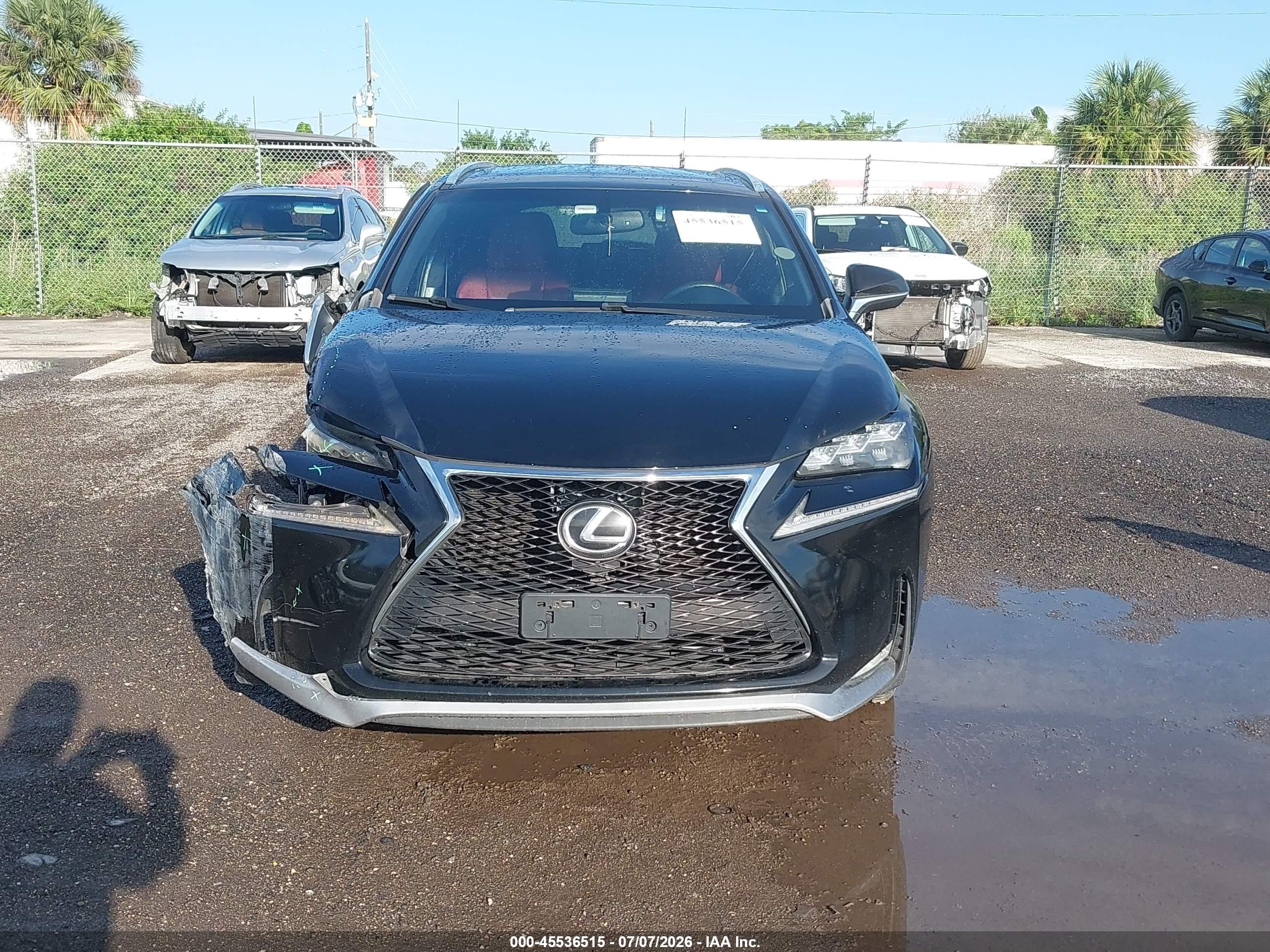 2015 Lexus Nx 200t F Sport Black vin: JTJBARBZ2F2021898