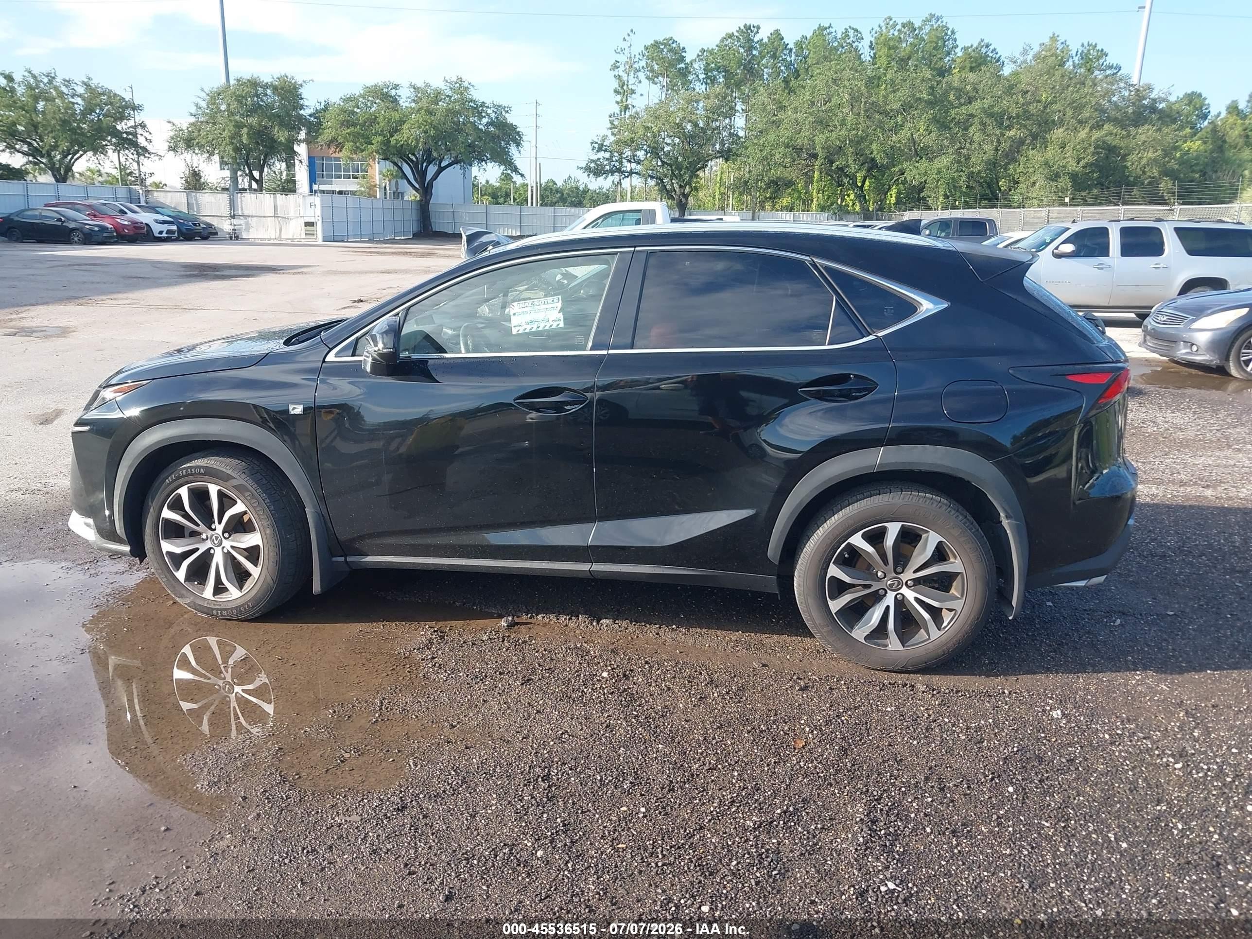 2015 Lexus Nx 200t F Sport Black vin: JTJBARBZ2F2021898