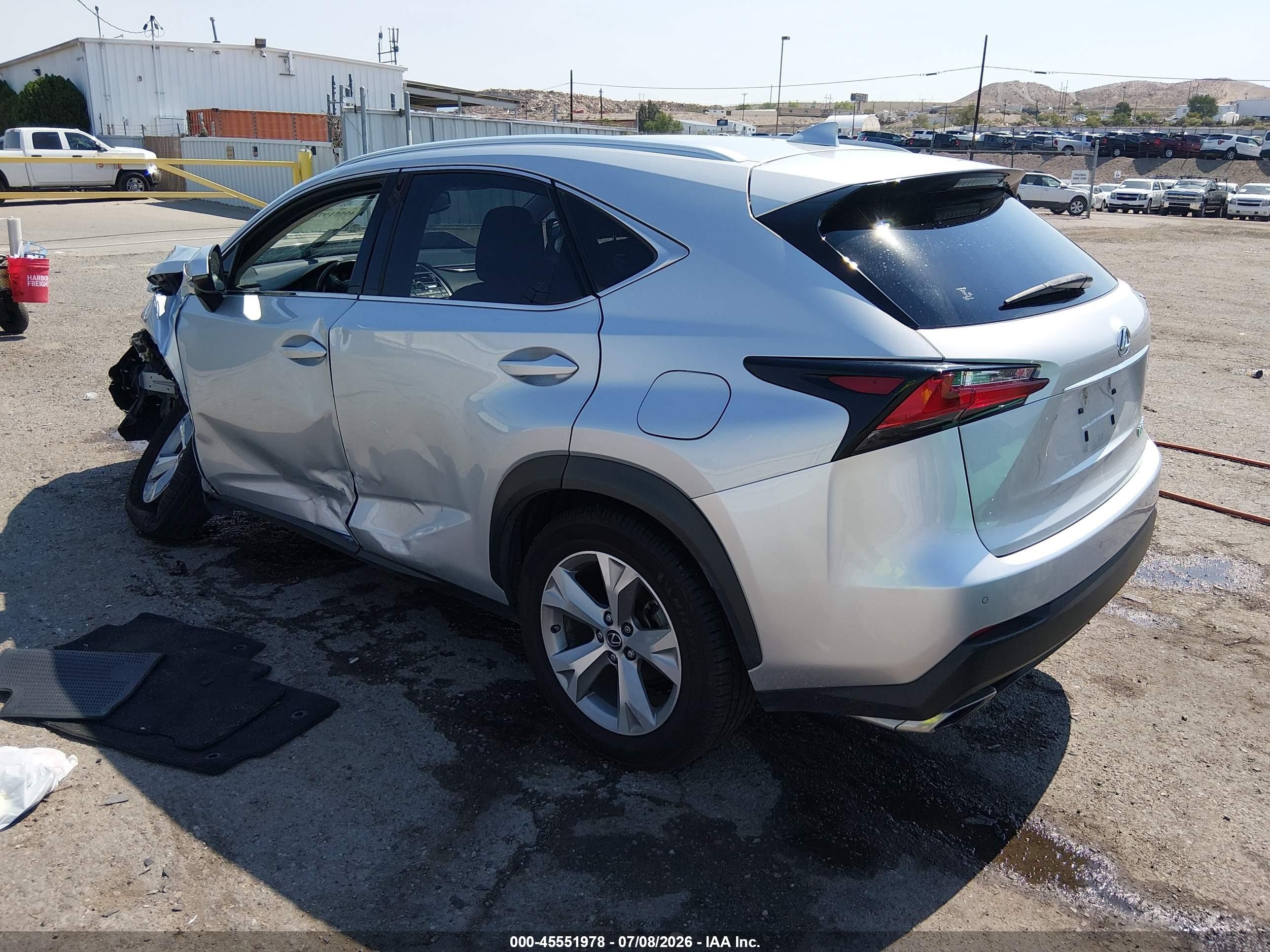 2017 Lexus Nx 200t Серебряный vin: JTJBARBZ2H2136097