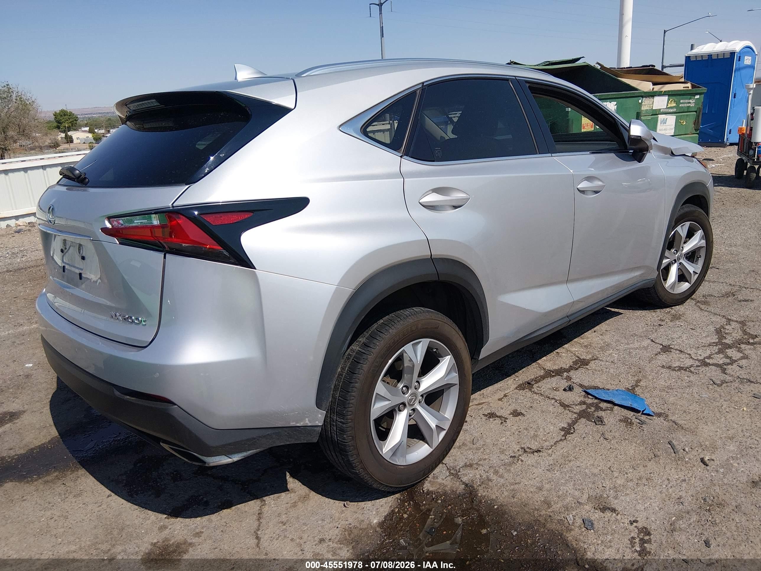 2017 Lexus Nx 200t Серебряный vin: JTJBARBZ2H2136097