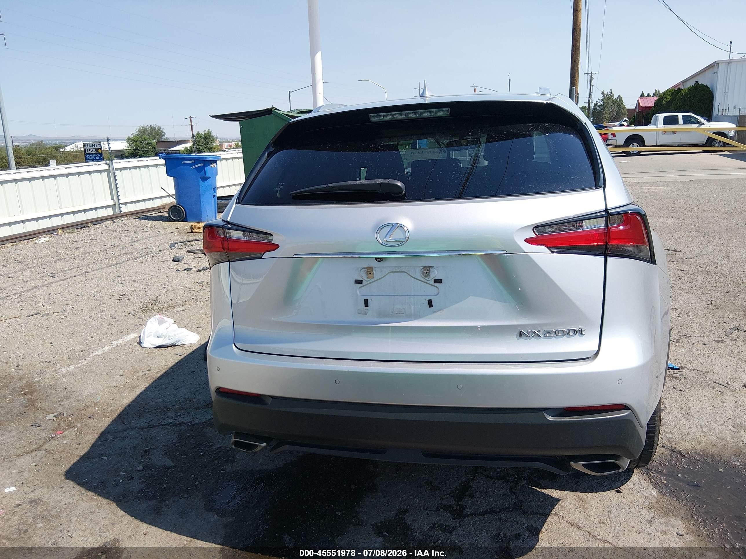 2017 Lexus Nx 200t Серебряный vin: JTJBARBZ2H2136097