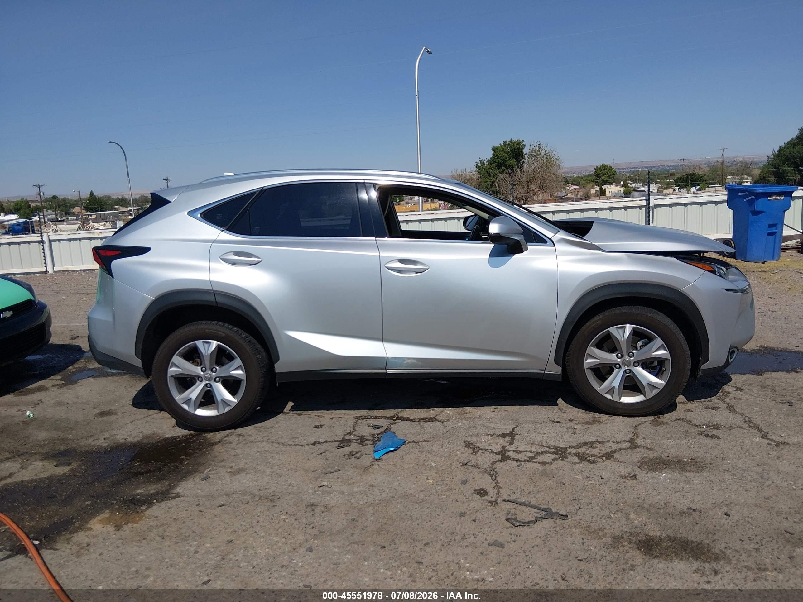 2017 Lexus Nx 200t Серебряный vin: JTJBARBZ2H2136097