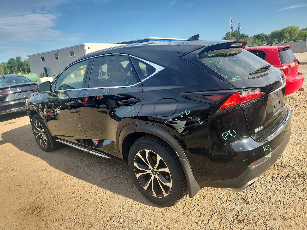 2015 Lexus Nx 200t Black vin: JTJBARBZ3F2002342