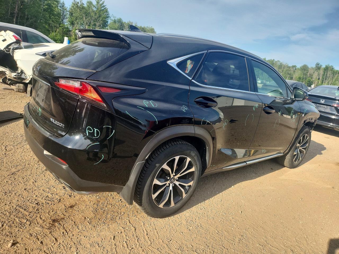 2015 Lexus Nx 200t Black vin: JTJBARBZ3F2002342