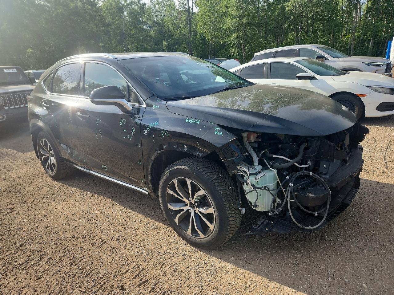 2015 Lexus Nx 200t Black vin: JTJBARBZ3F2002342
