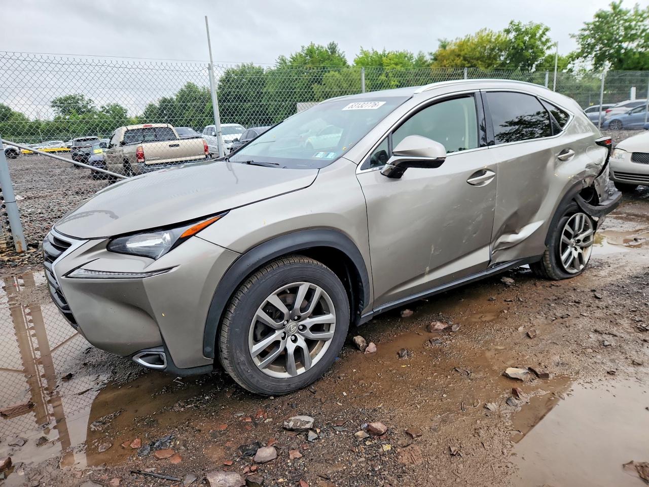 2015 Lexus Nx 200t Gray vin: JTJBARBZ3F2002616