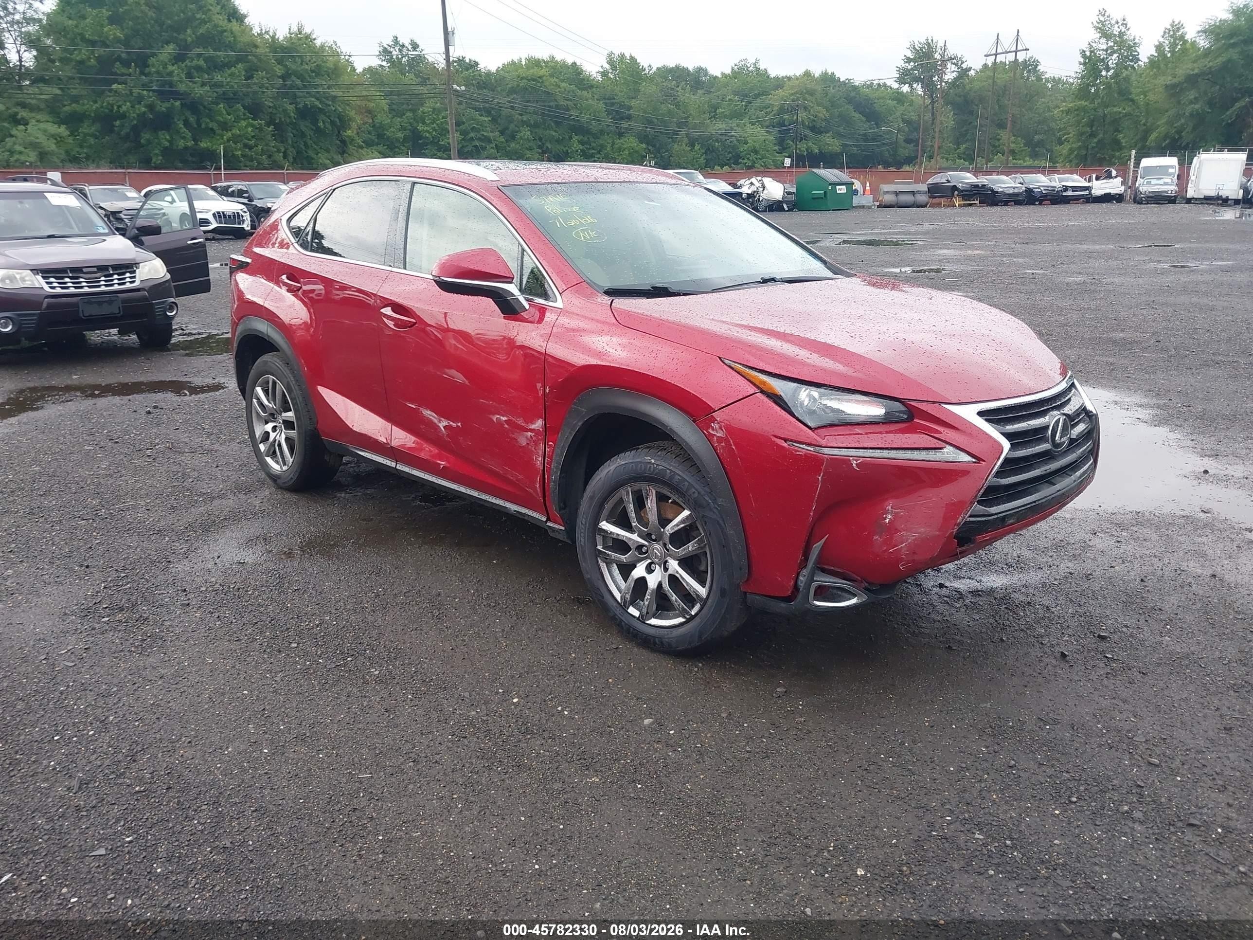 2015 Lexus Nx 200t   Red vin: JTJBARBZ3F2003071