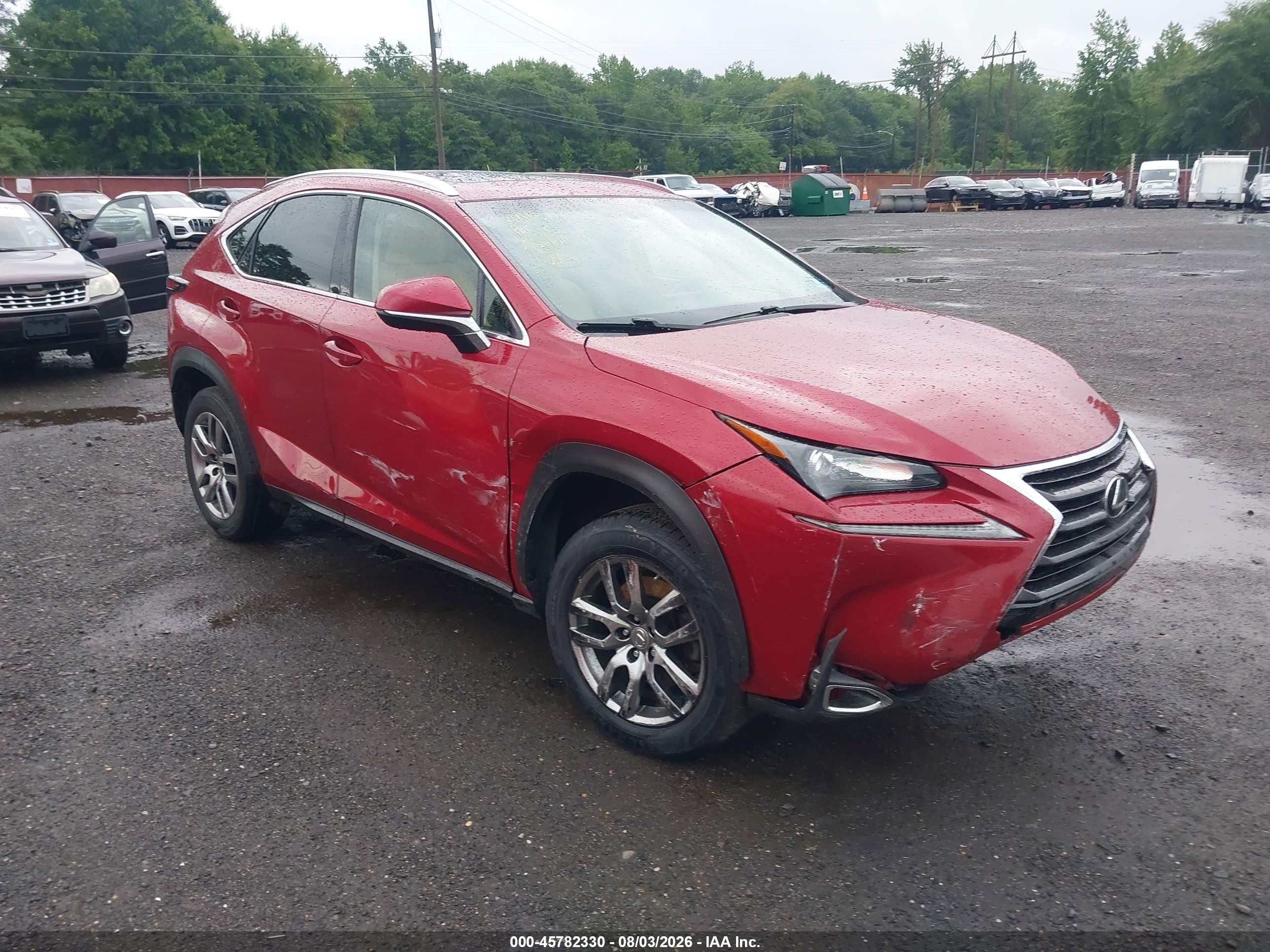 2015 Lexus Nx 200t   Red vin: JTJBARBZ3F2003071