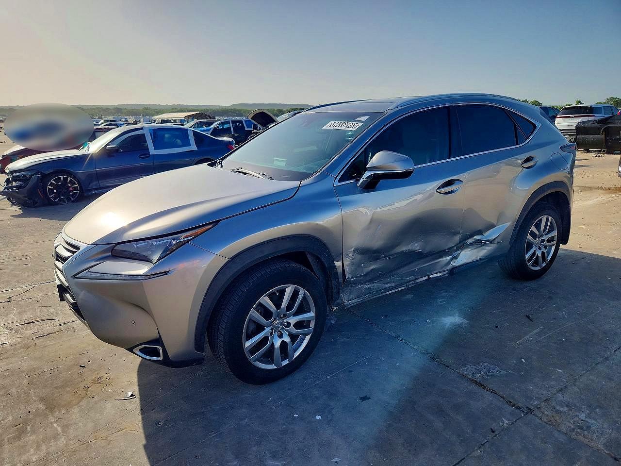 2015 Lexus Nx 200t Gray vin: JTJBARBZ3F2003927