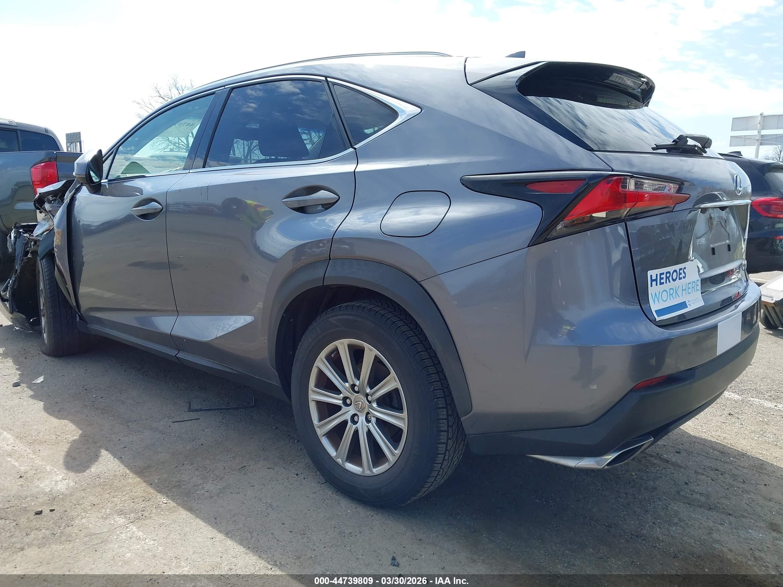 2015 Lexus Nx 200t   Gray vin: JTJBARBZ3F2007377