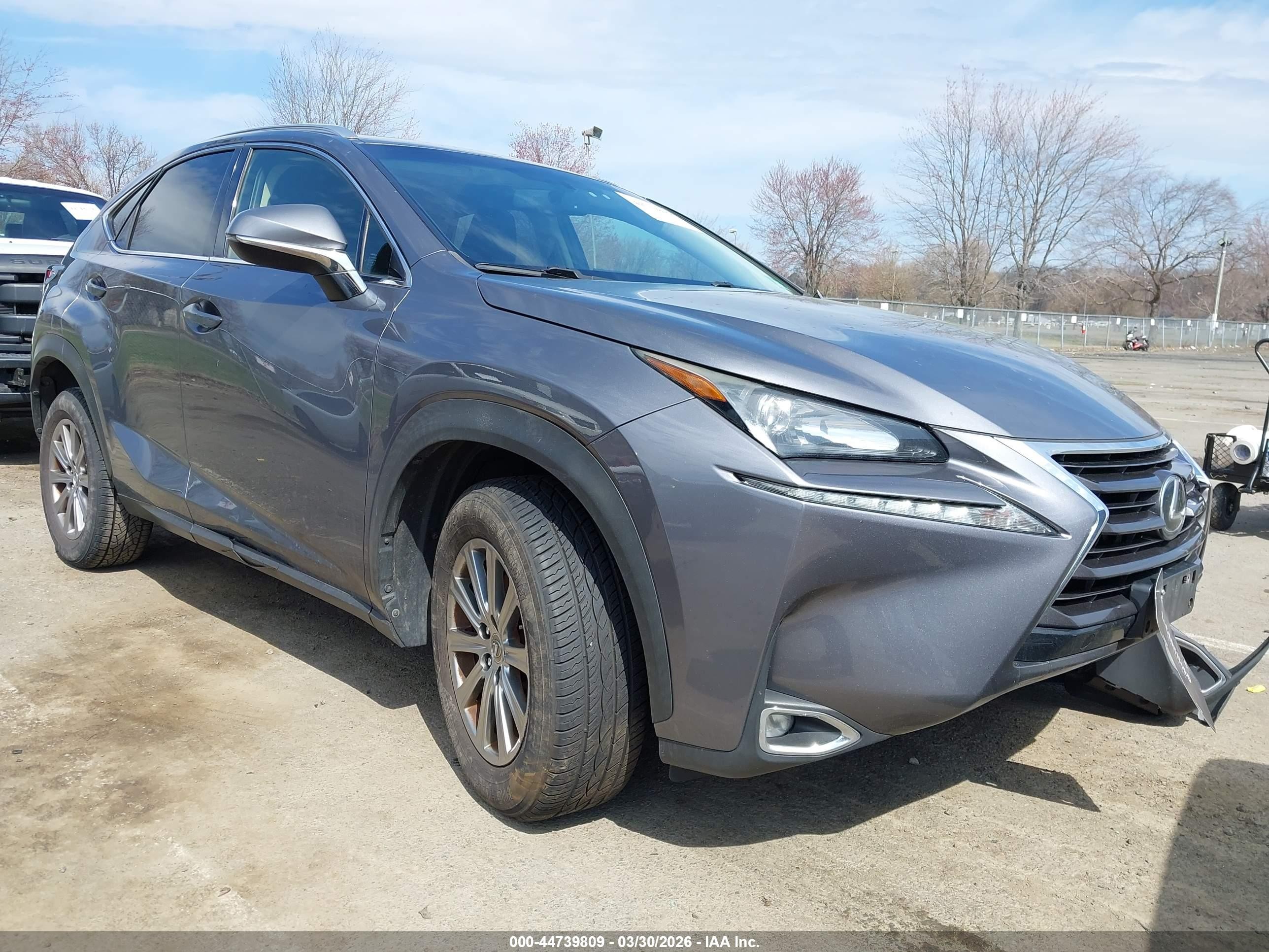 2015 Lexus Nx 200t   Серый vin: JTJBARBZ3F2007377