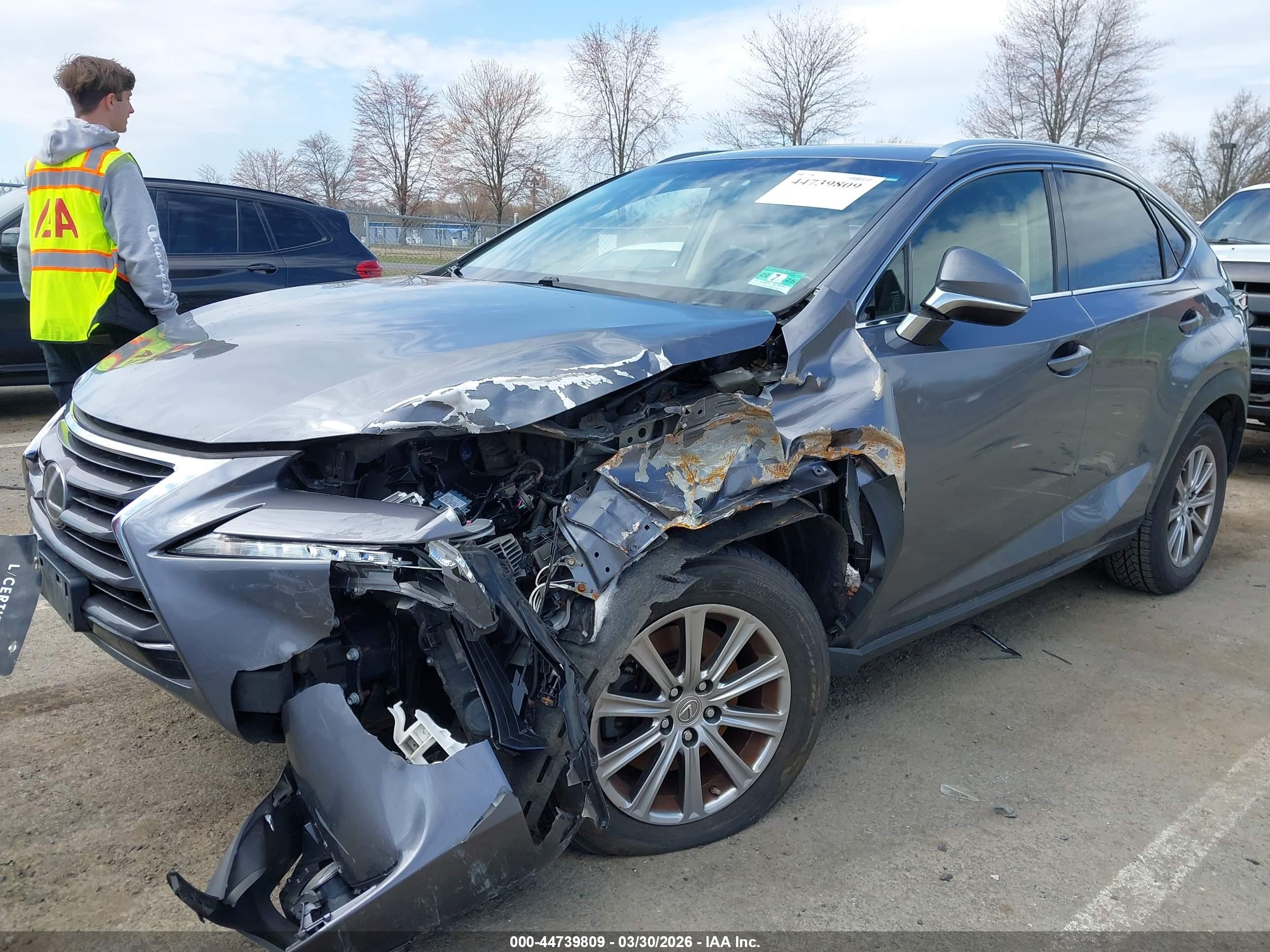 2015 Lexus Nx 200t   Gray vin: JTJBARBZ3F2007377