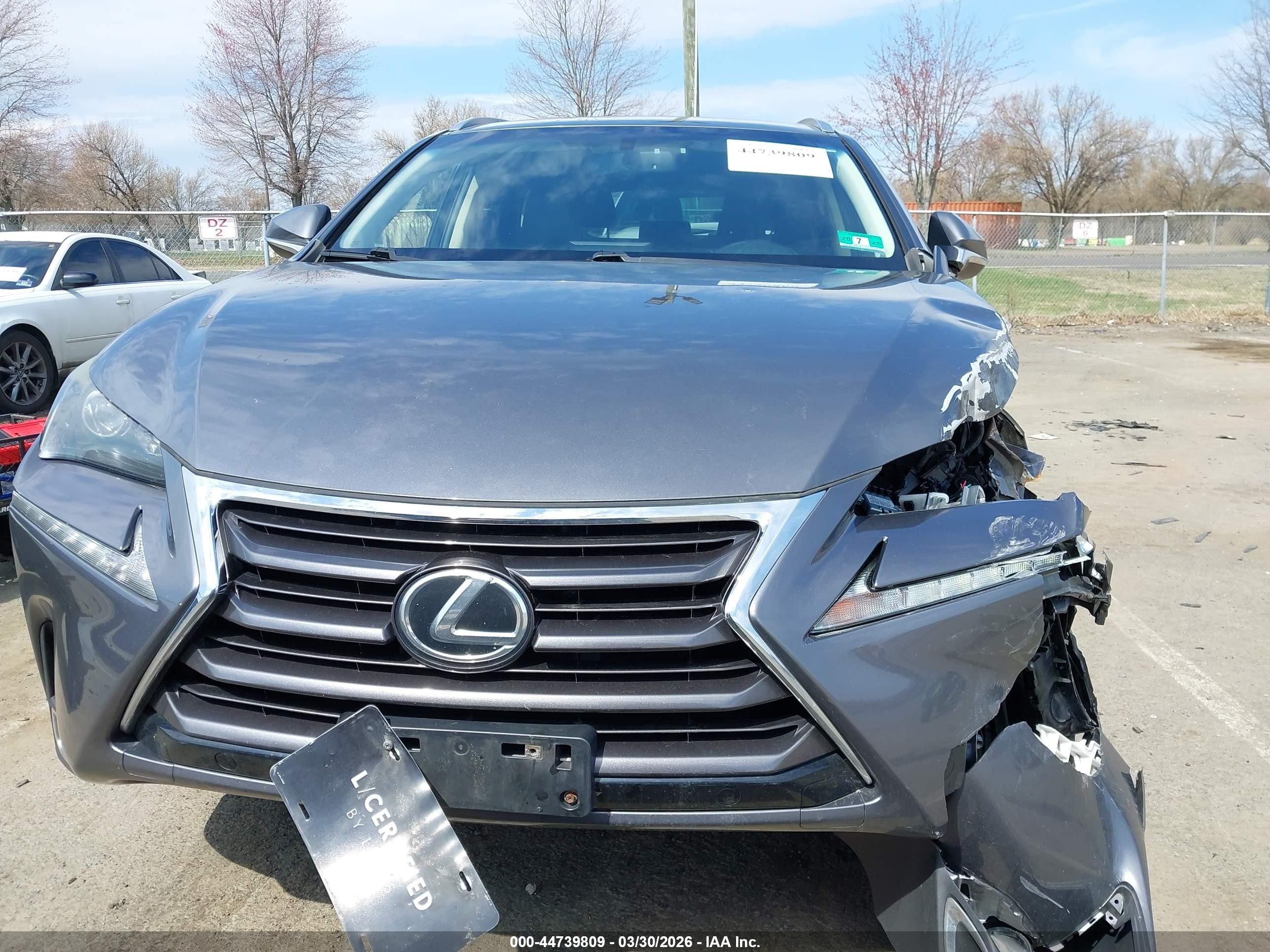 2015 Lexus Nx 200t   Gray vin: JTJBARBZ3F2007377
