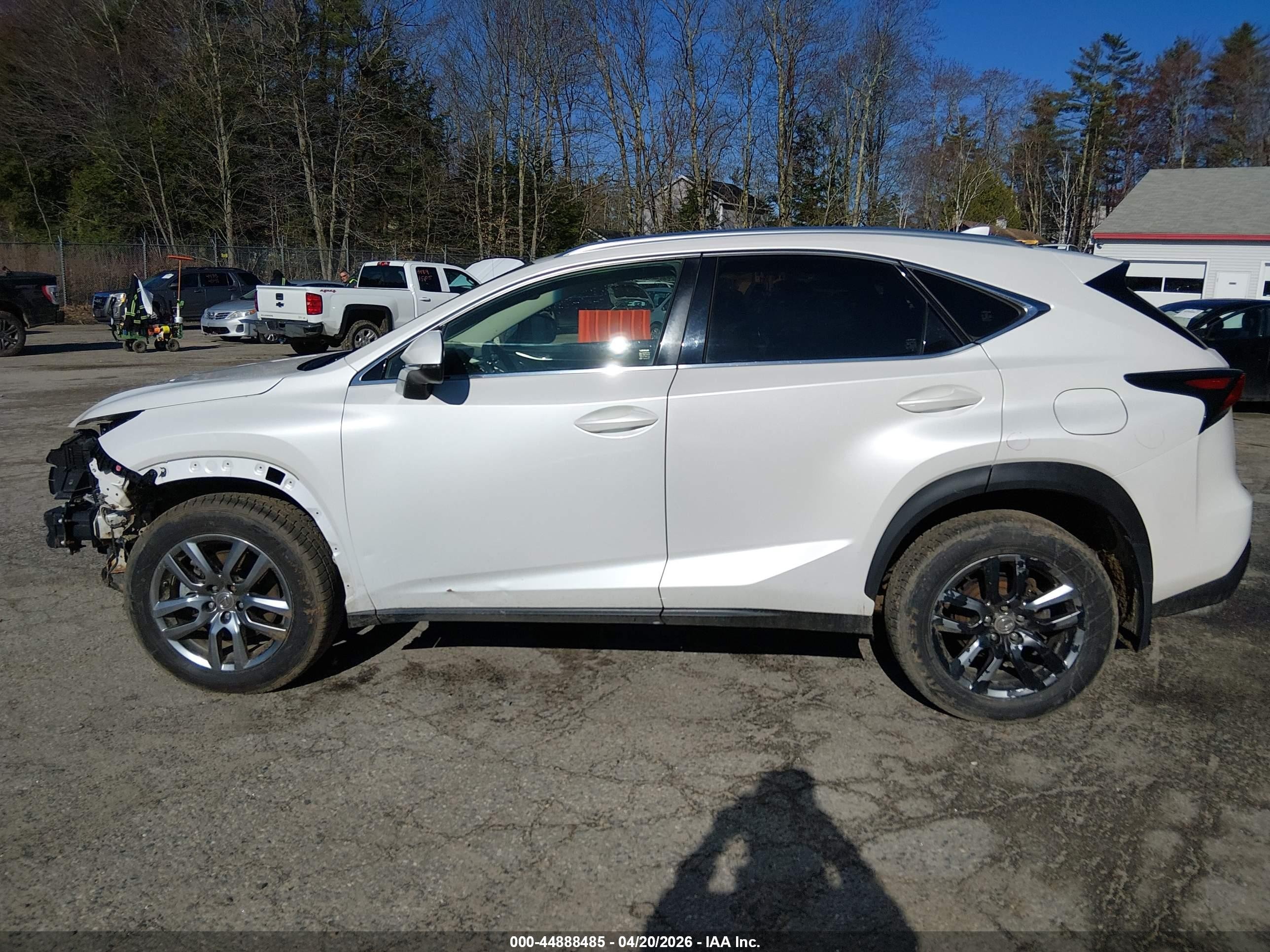 2015 Lexus Nx 200t White vin: JTJBARBZ3F2011106