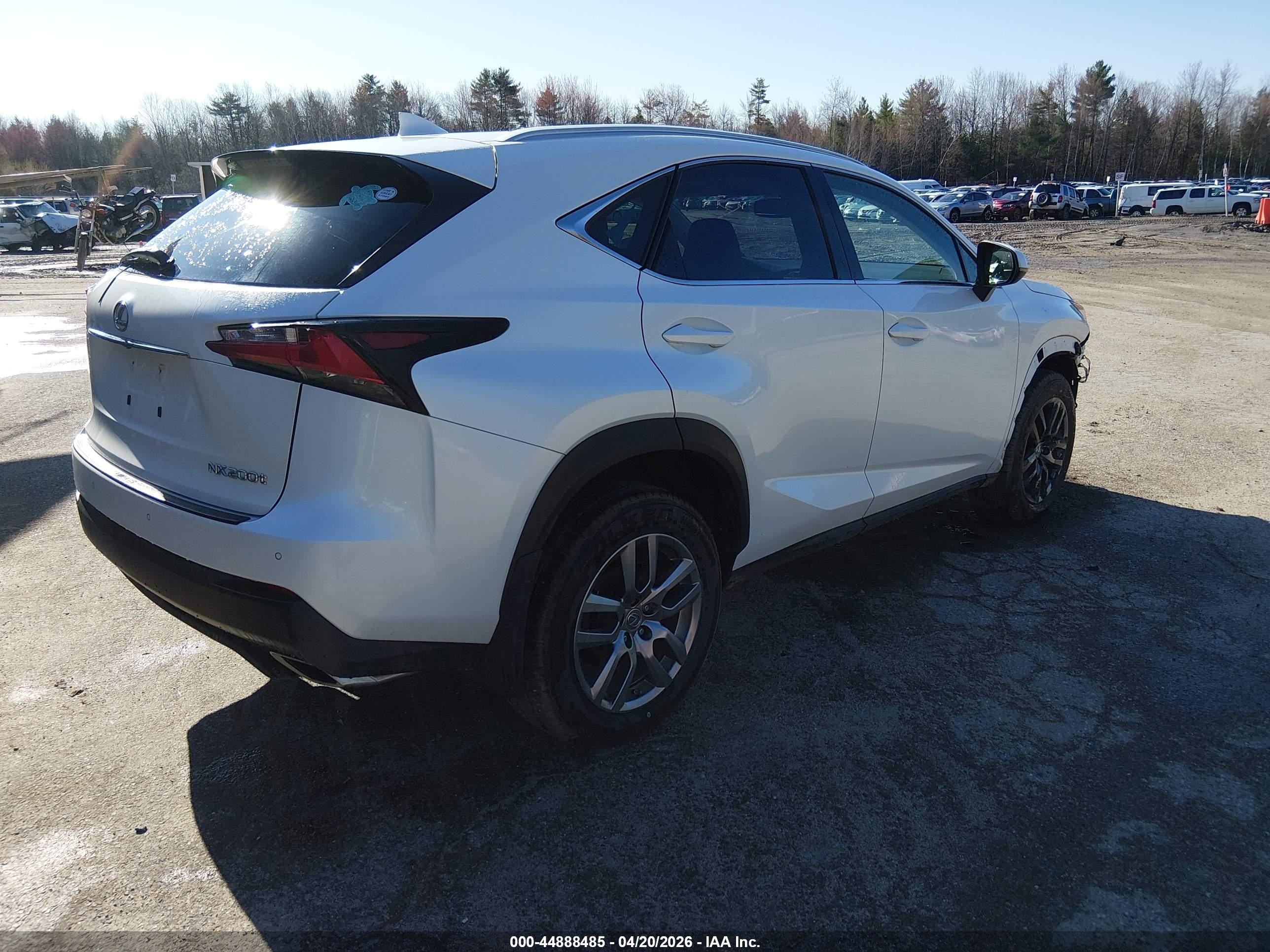 2015 Lexus Nx 200t White vin: JTJBARBZ3F2011106