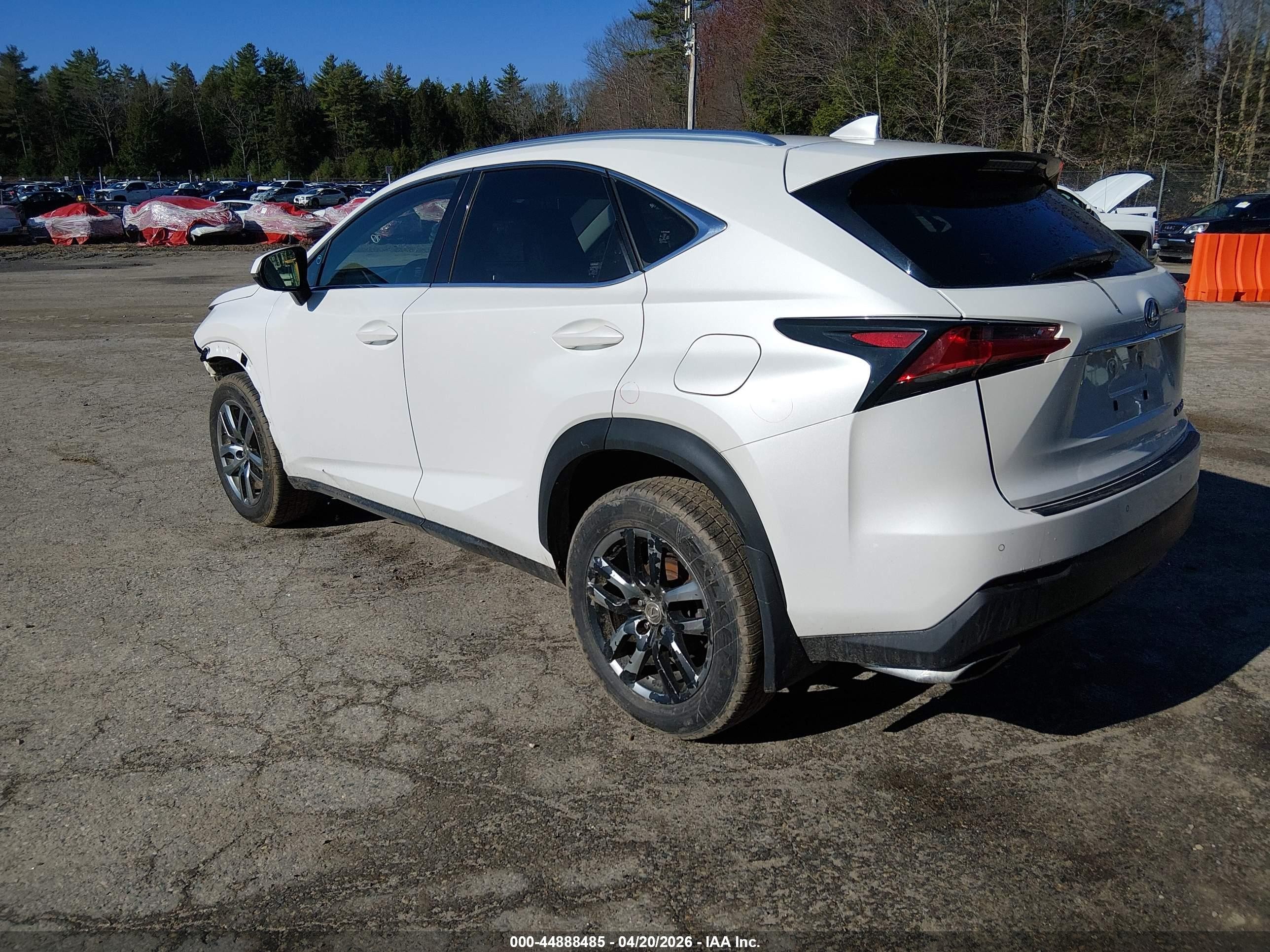 2015 Lexus Nx 200t White vin: JTJBARBZ3F2011106