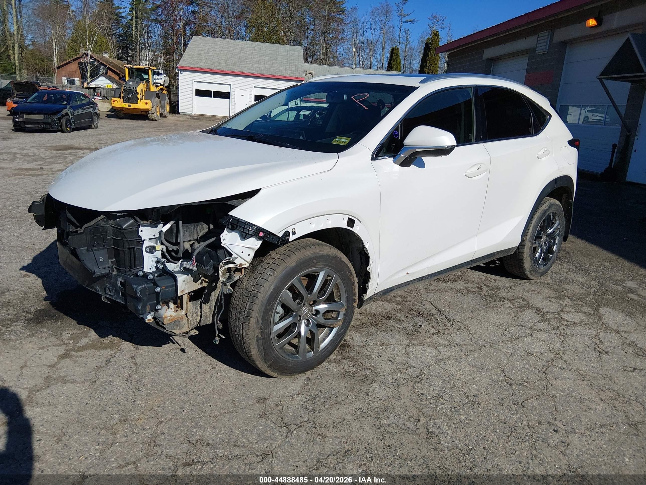 2015 Lexus Nx 200t White vin: JTJBARBZ3F2011106
