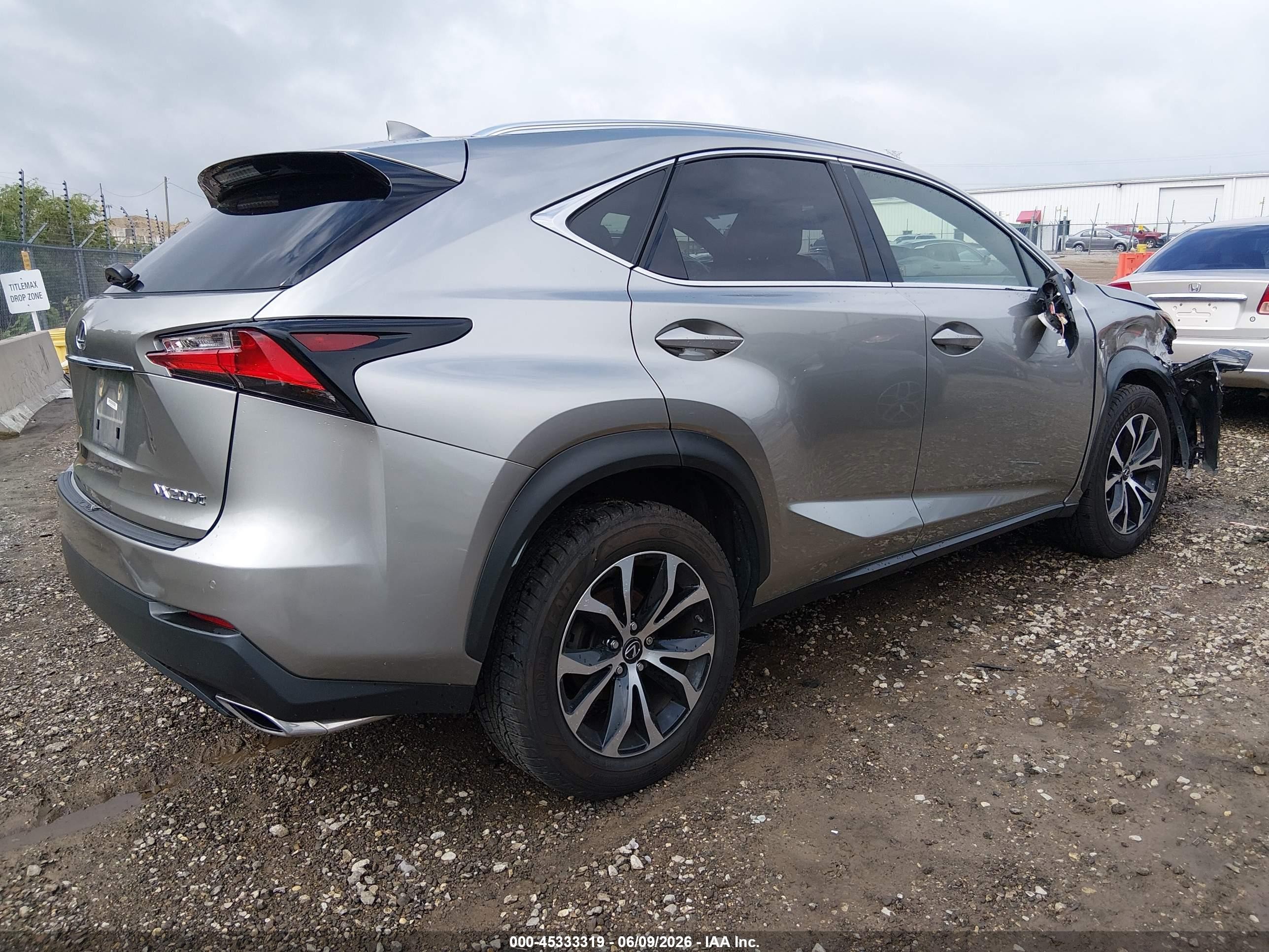 2015 Lexus Nx 200t F Sport Silver vin: JTJBARBZ3F2028701