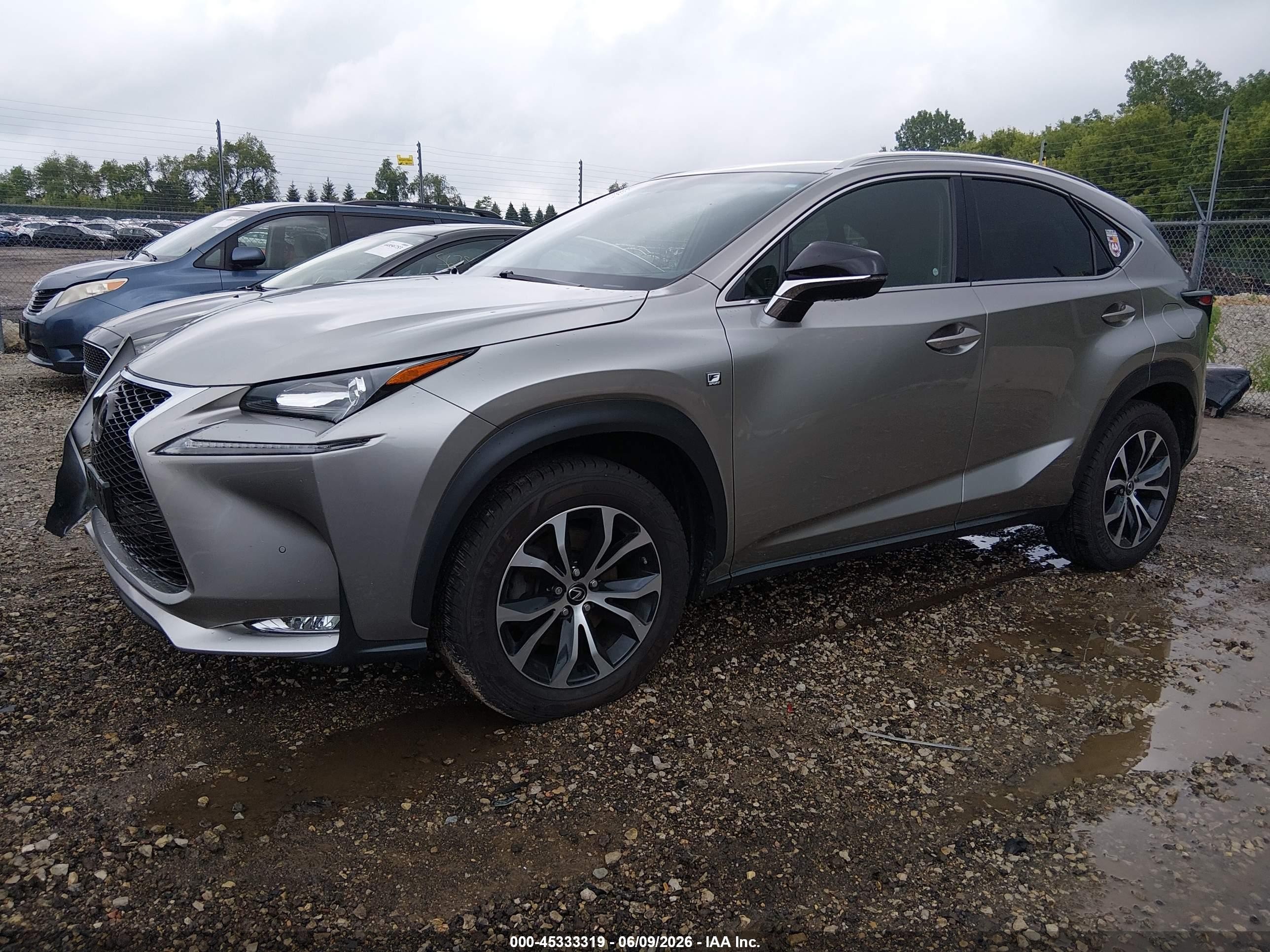 2015 Lexus Nx 200t F Sport Silver vin: JTJBARBZ3F2028701