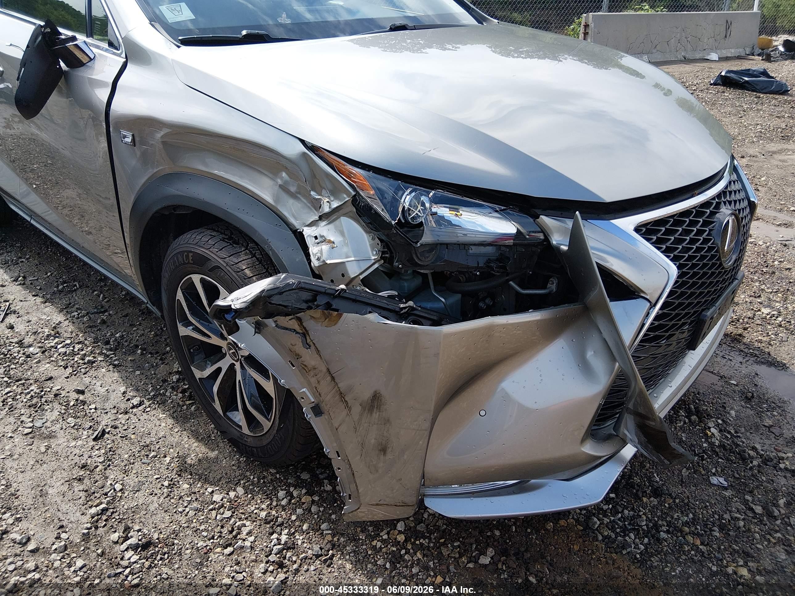 2015 Lexus Nx 200t F Sport Silver vin: JTJBARBZ3F2028701