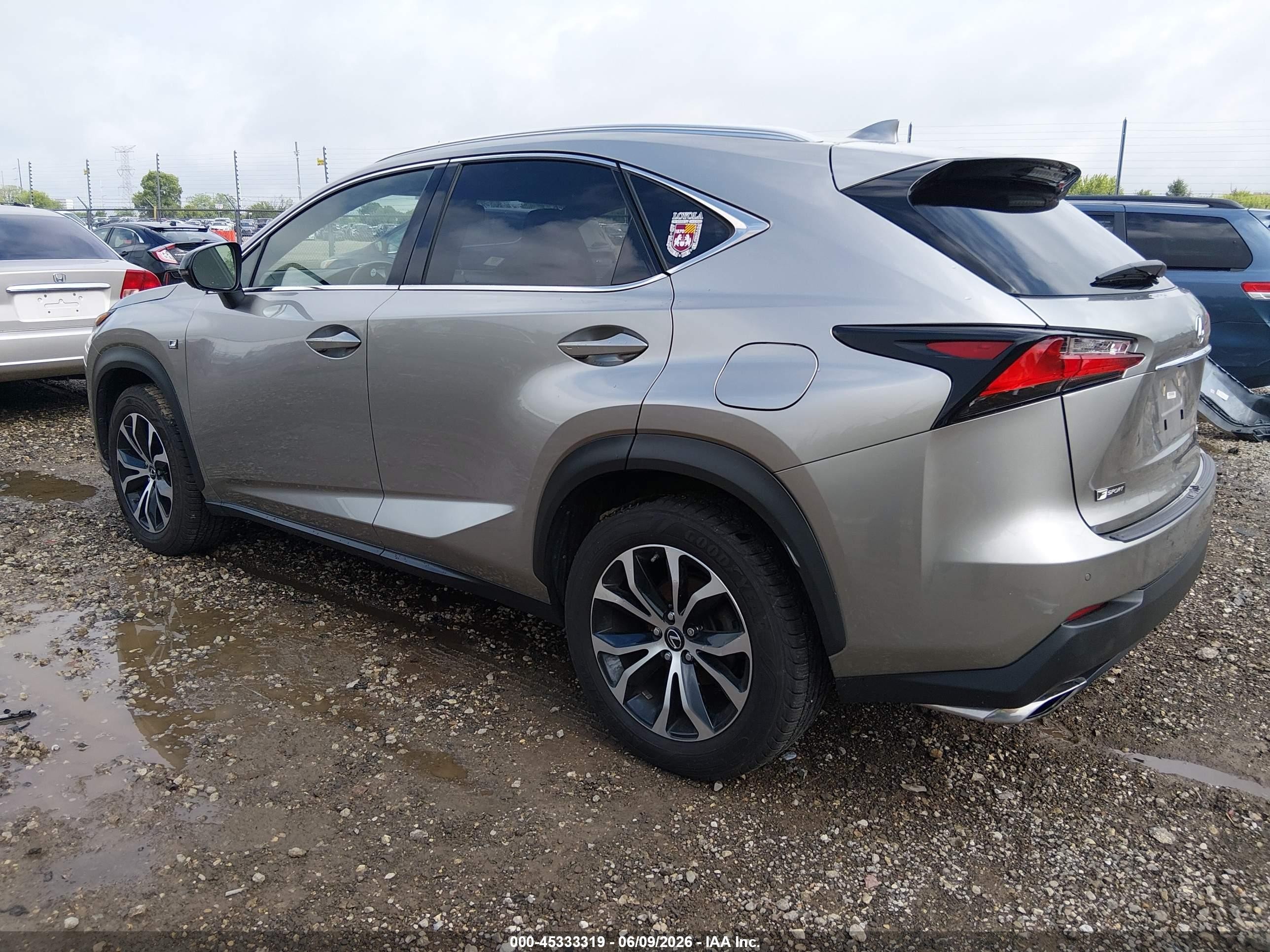 2015 Lexus Nx 200t F Sport Silver vin: JTJBARBZ3F2028701