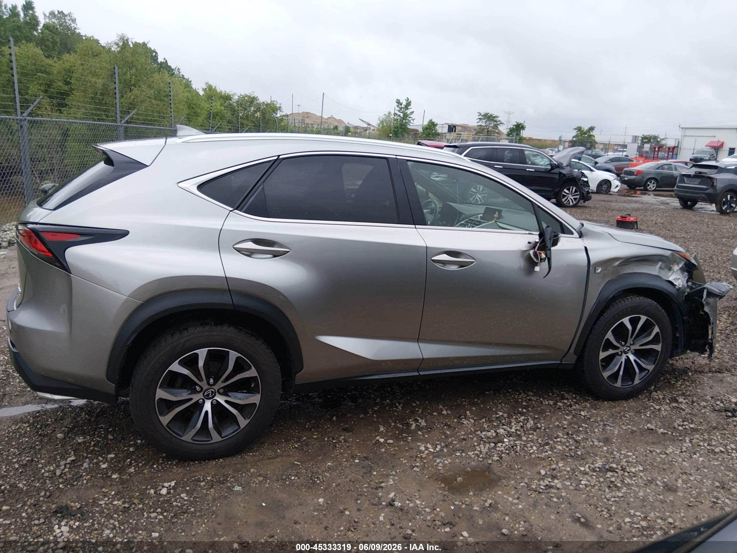 2015 Lexus Nx 200t F Sport Silver vin: JTJBARBZ3F2028701