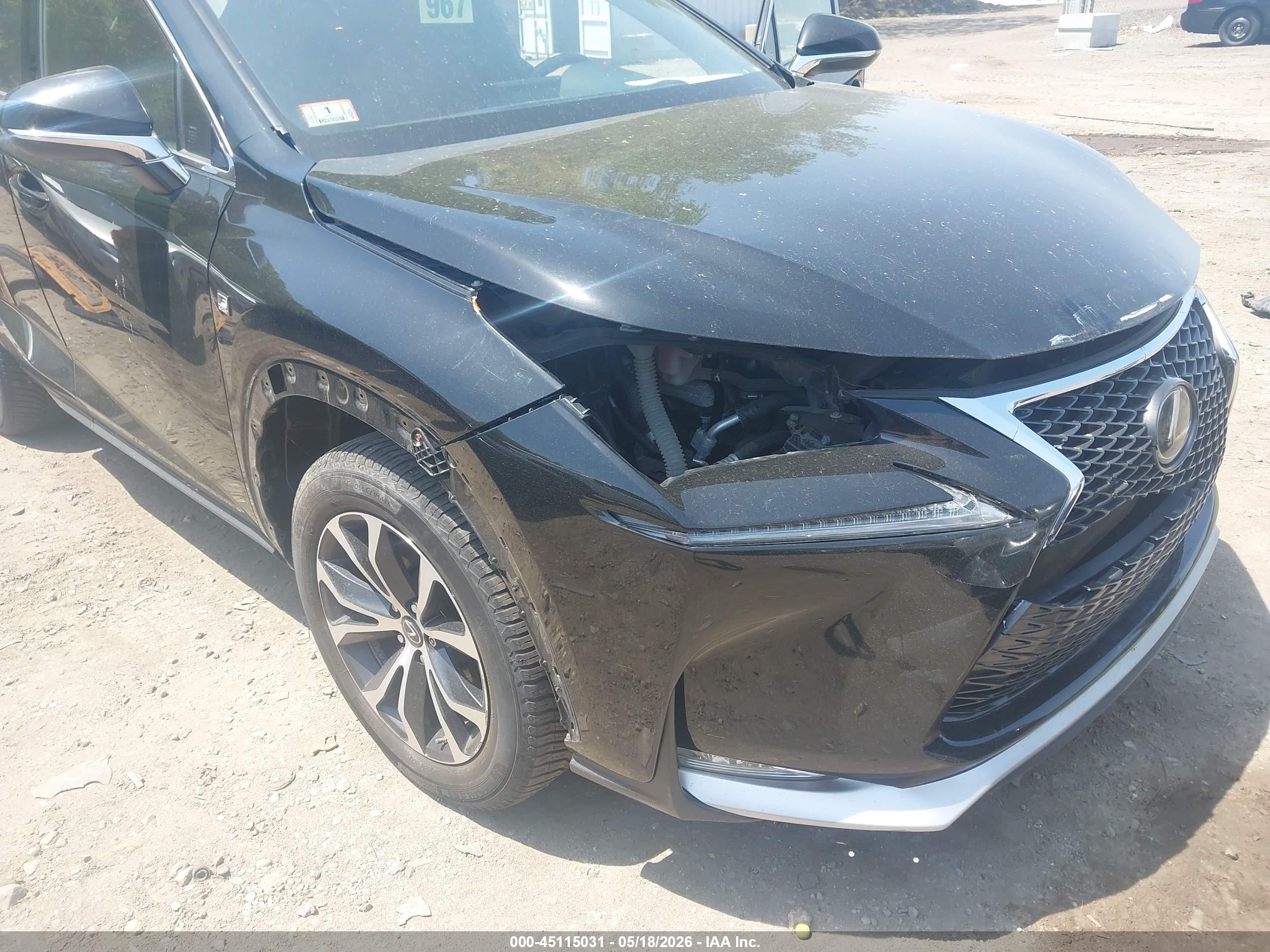 2017 Lexus Nx 200t F Sport Black vin: JTJBARBZ3H2103349