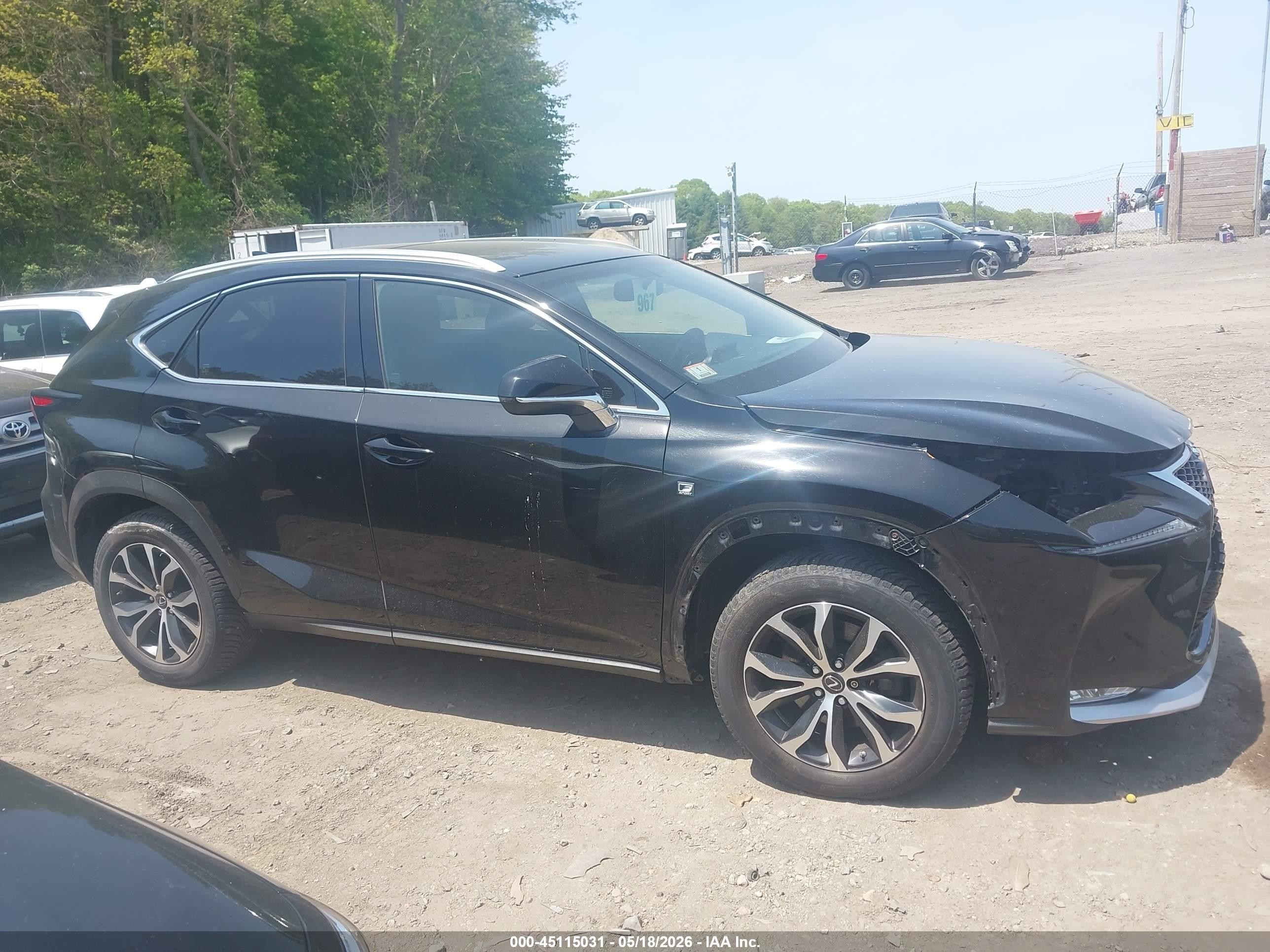 2017 Lexus Nx 200t F Sport Black vin: JTJBARBZ3H2103349