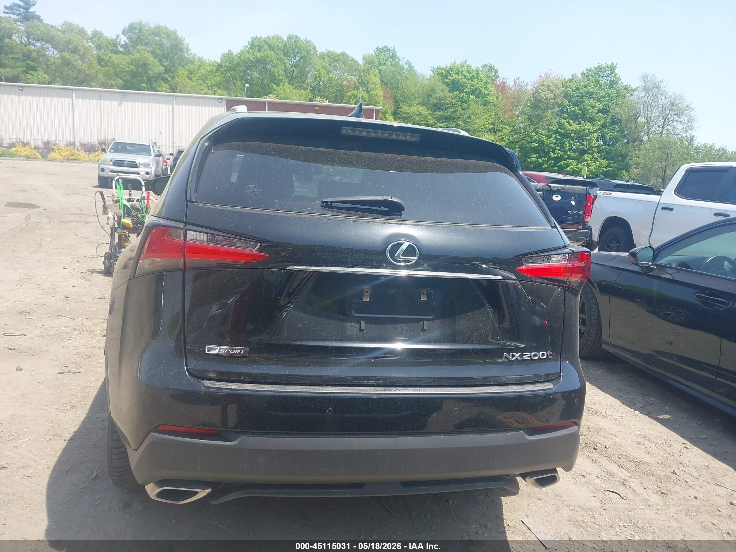 2017 Lexus Nx 200t F Sport Black vin: JTJBARBZ3H2103349