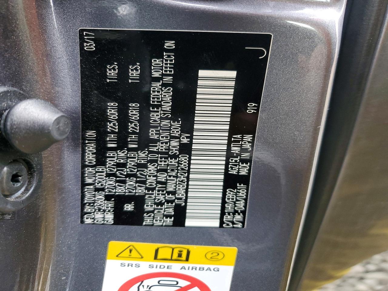 2017 Lexus Nx 200t F Sport Charcoal vin: JTJBARBZ3H2126680