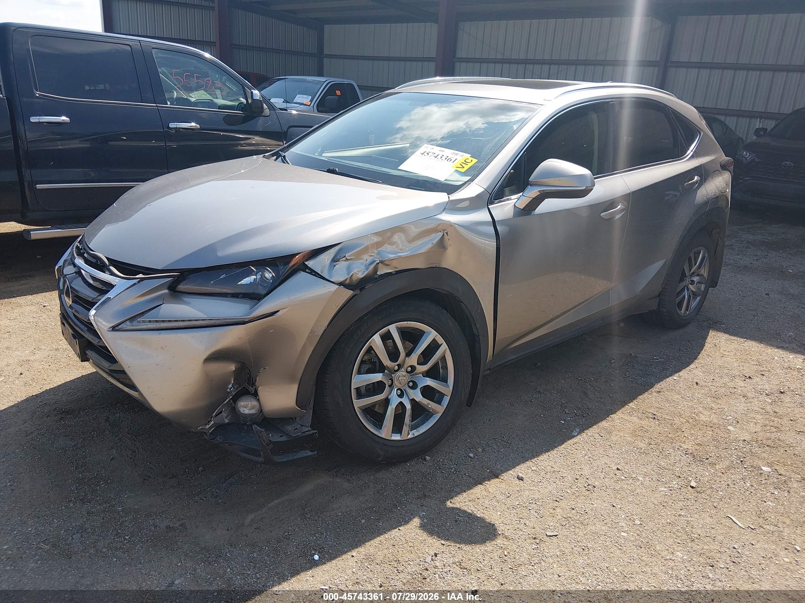 2015 Lexus Nx 200t   Silver vin: JTJBARBZ4F2002186