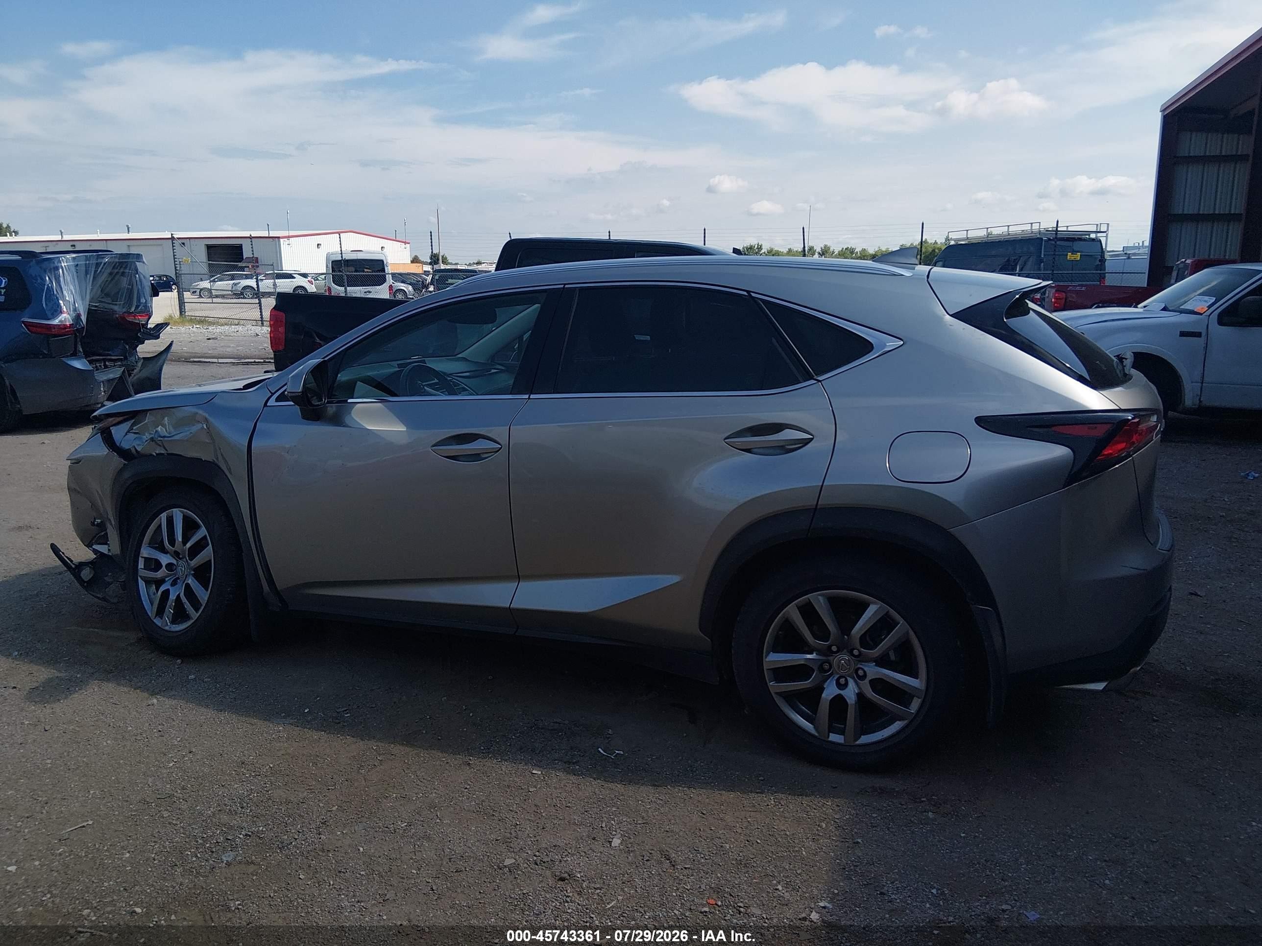 2015 Lexus Nx 200t   Silver vin: JTJBARBZ4F2002186