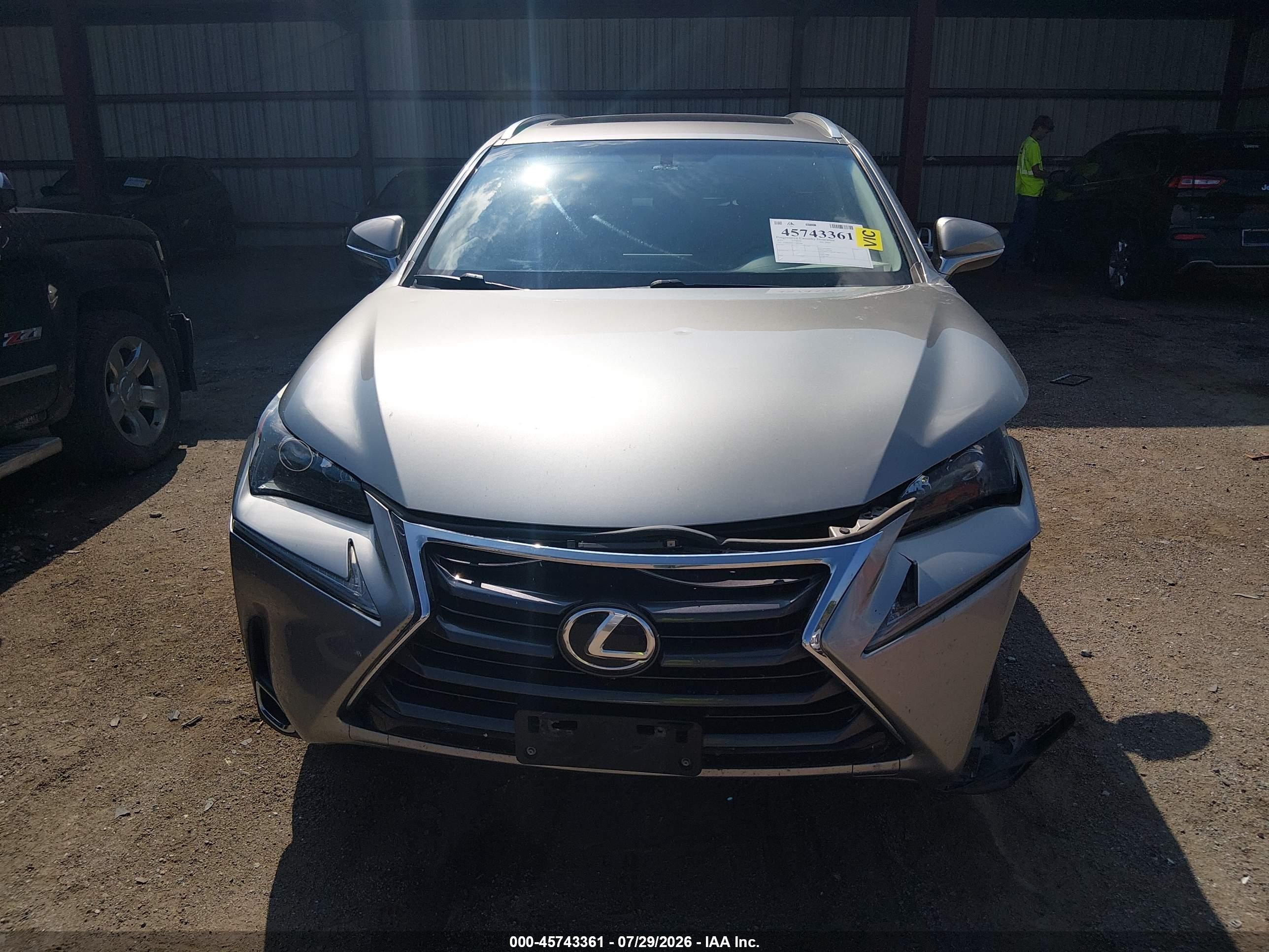 2015 Lexus Nx 200t   Silver vin: JTJBARBZ4F2002186