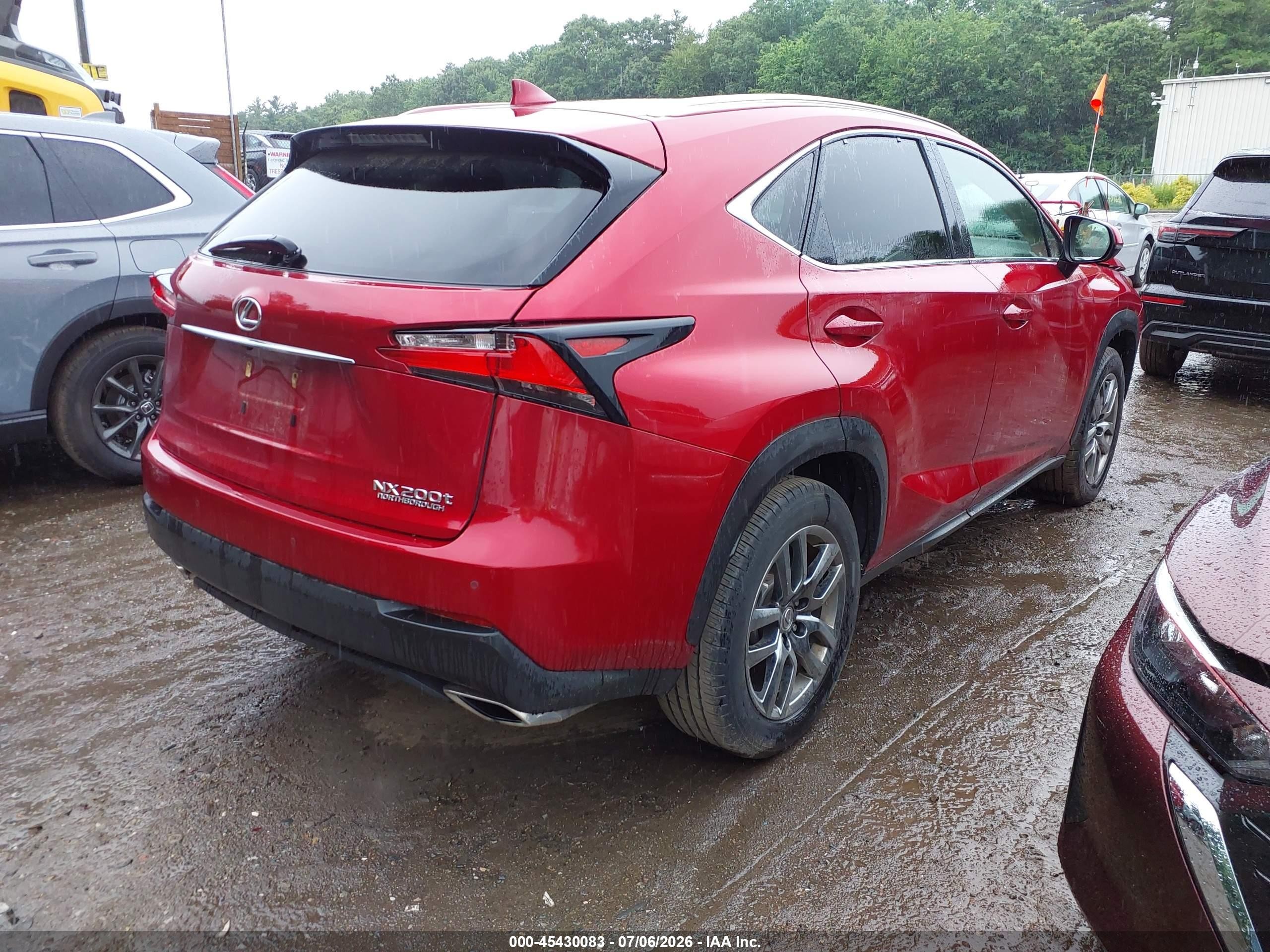 2015 Lexus Nx 200t   Red vin: JTJBARBZ4F2029209
