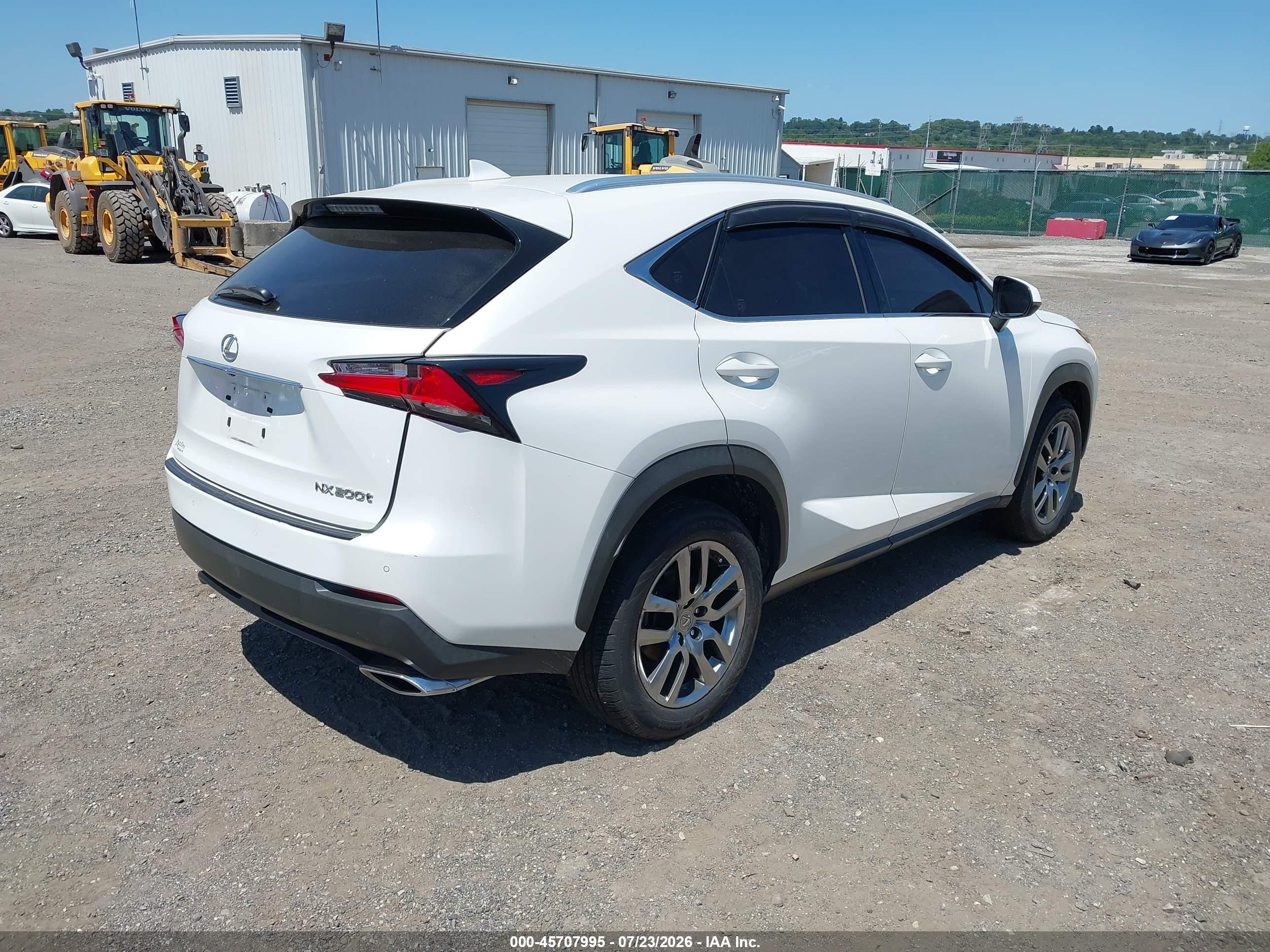 2016 Lexus Nx 200t   White vin: JTJBARBZ4G2069971