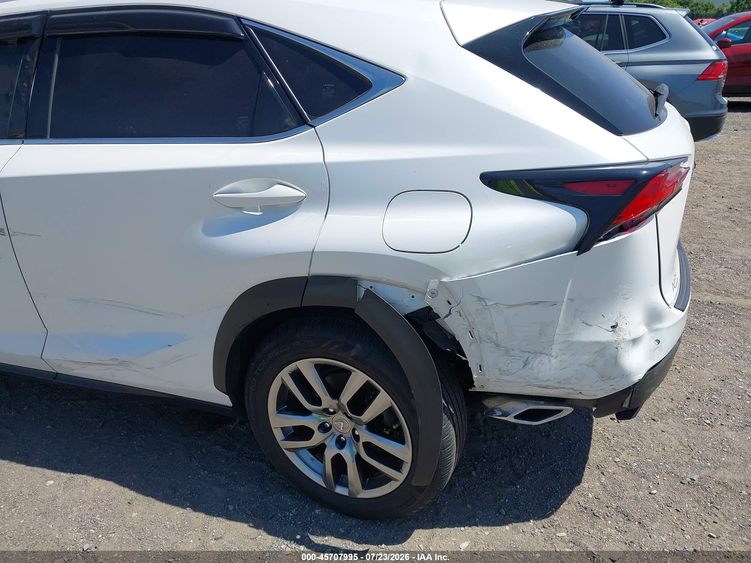 2016 Lexus Nx 200t   White vin: JTJBARBZ4G2069971