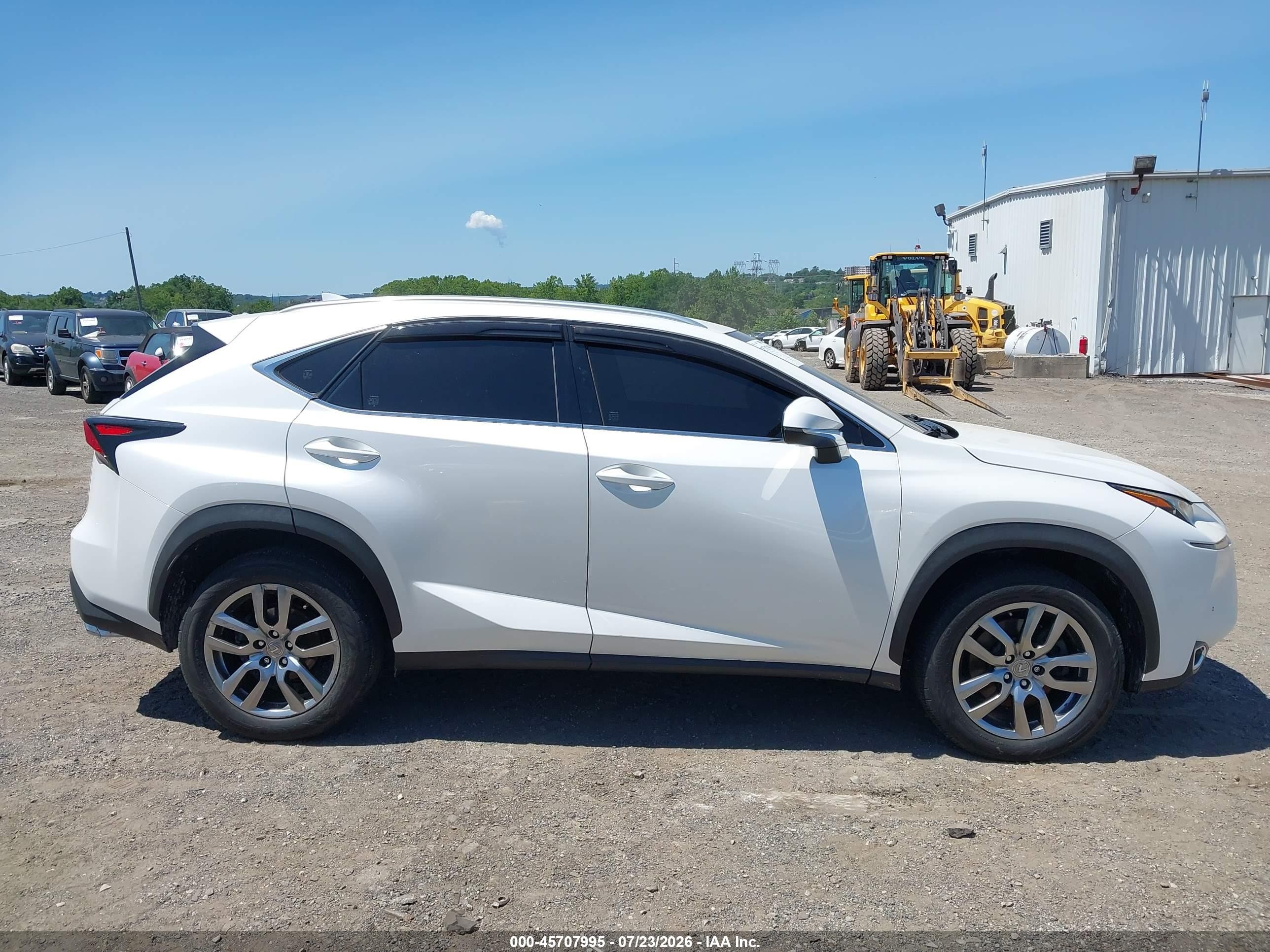 2016 Lexus Nx 200t   White vin: JTJBARBZ4G2069971