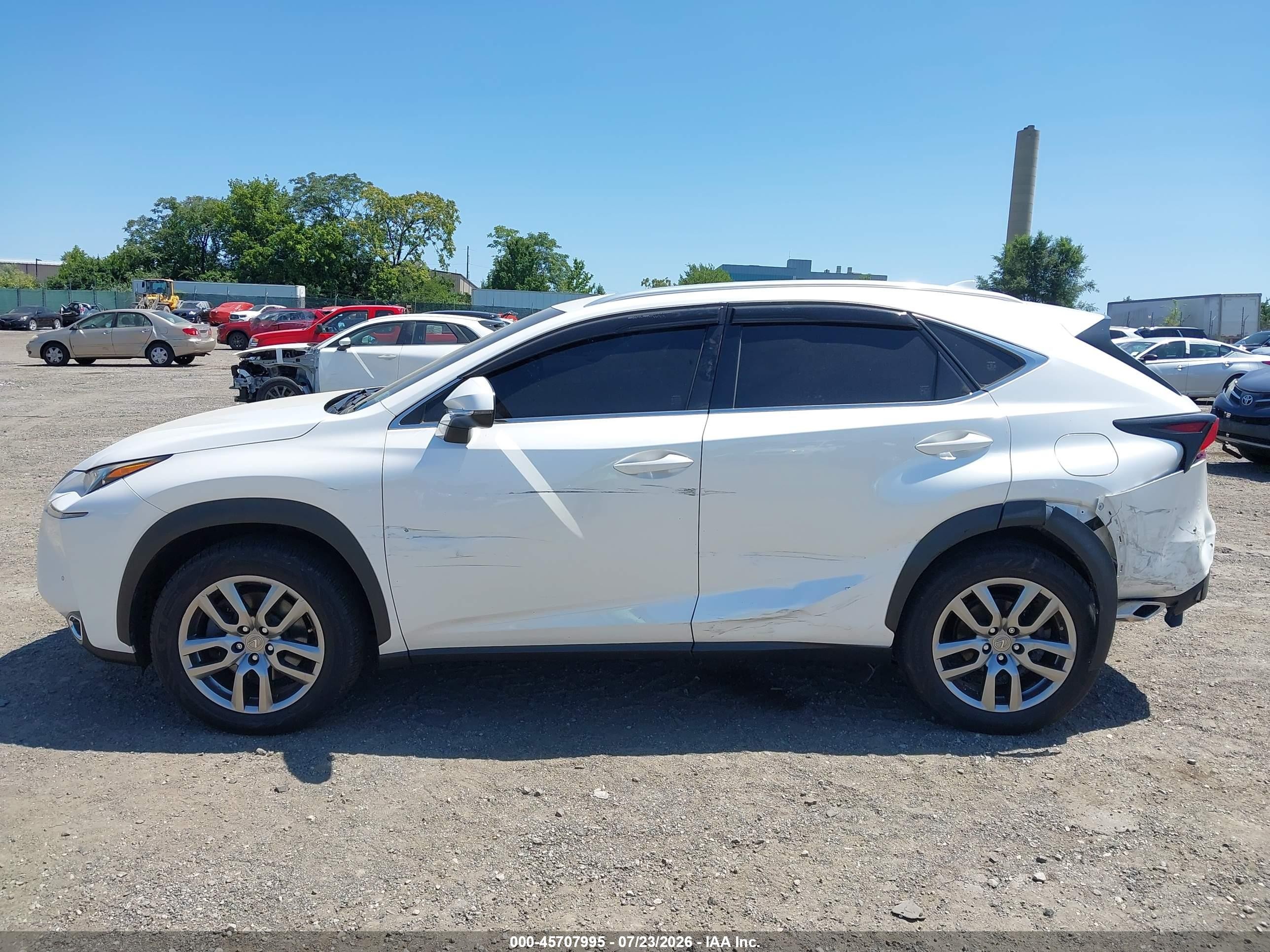 2016 Lexus Nx 200t   White vin: JTJBARBZ4G2069971