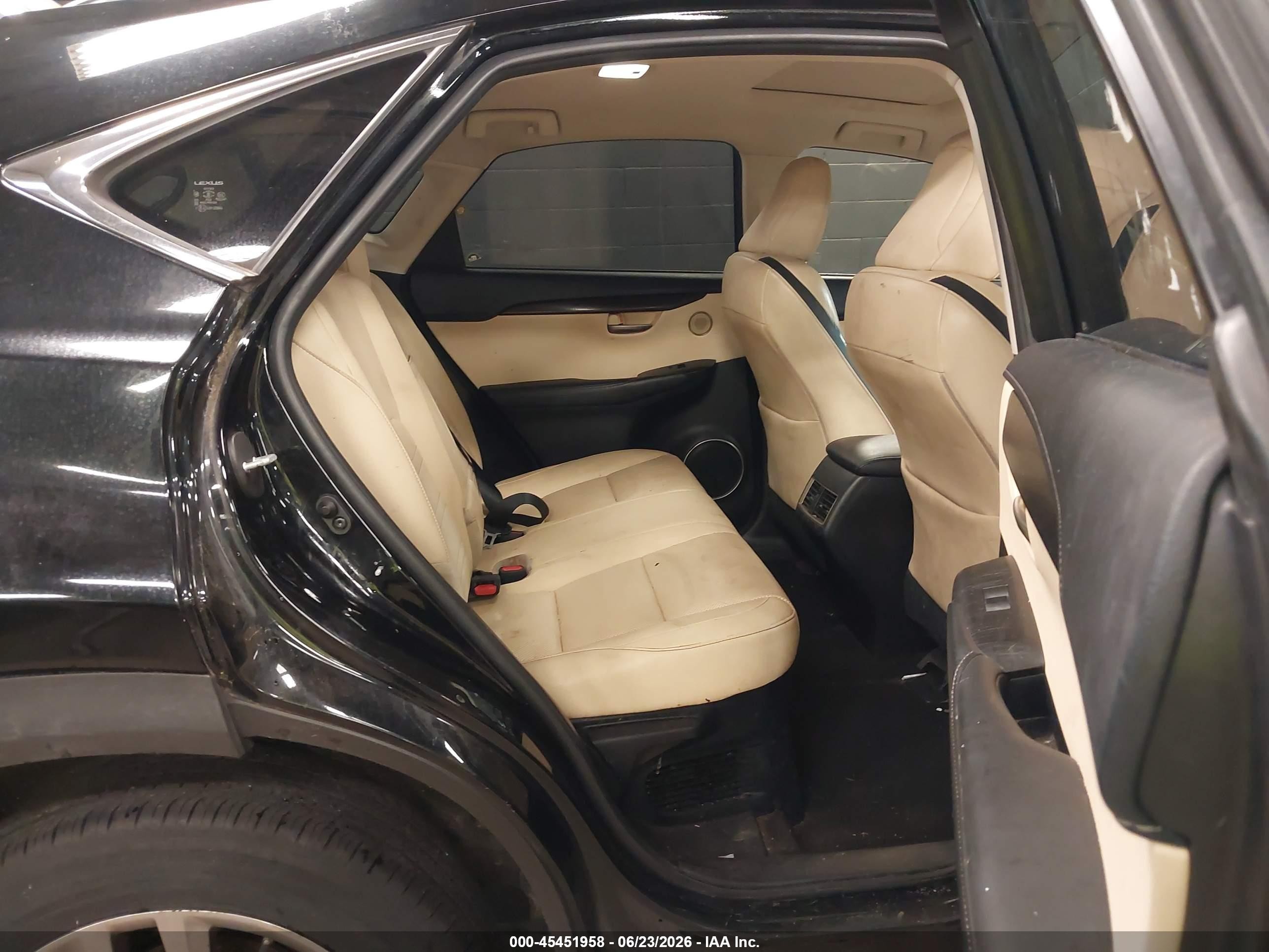 2015 Lexus Nx 200t   Black vin: JTJBARBZ5F2001497