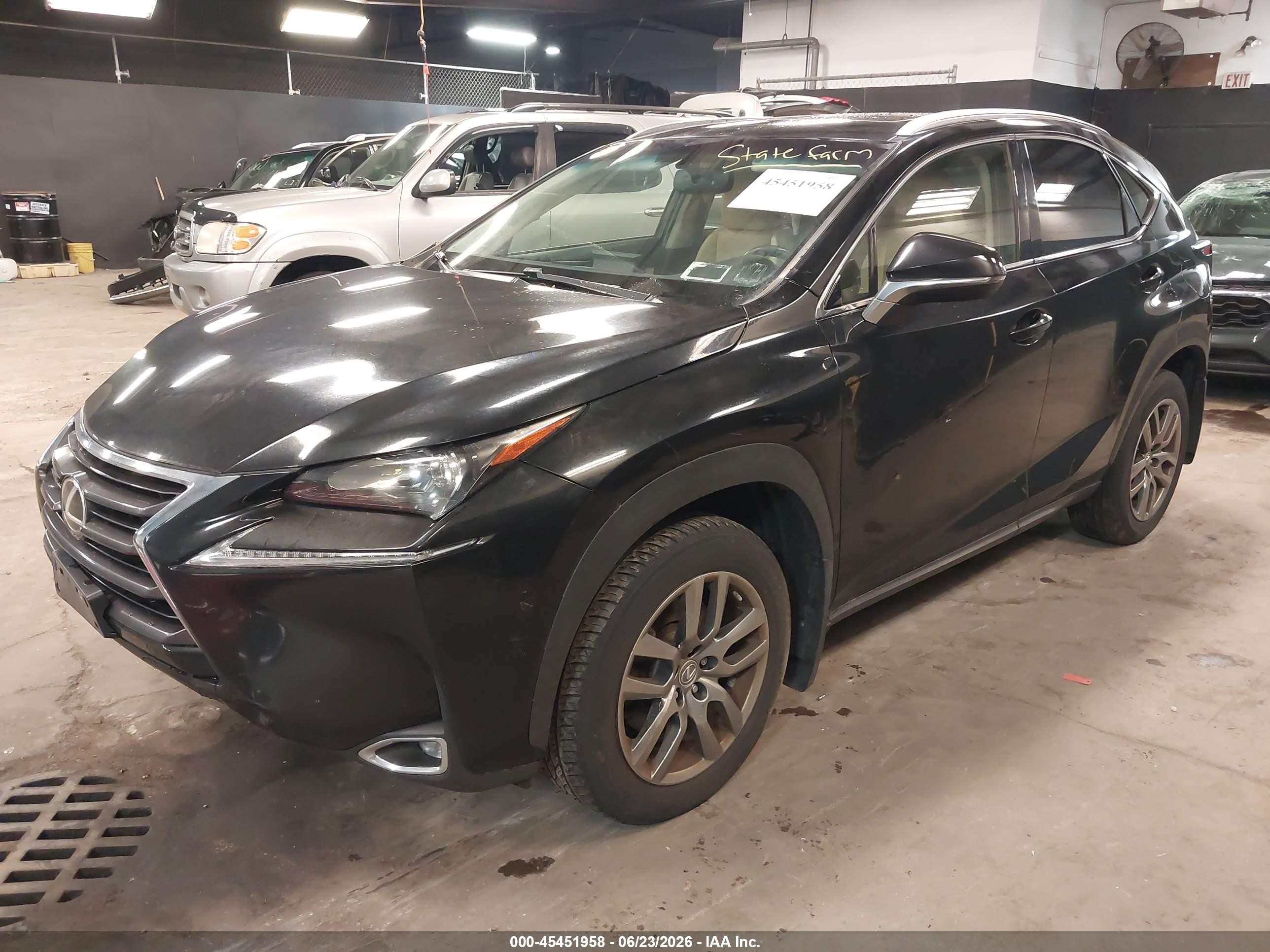 2015 Lexus Nx 200t   Black vin: JTJBARBZ5F2001497