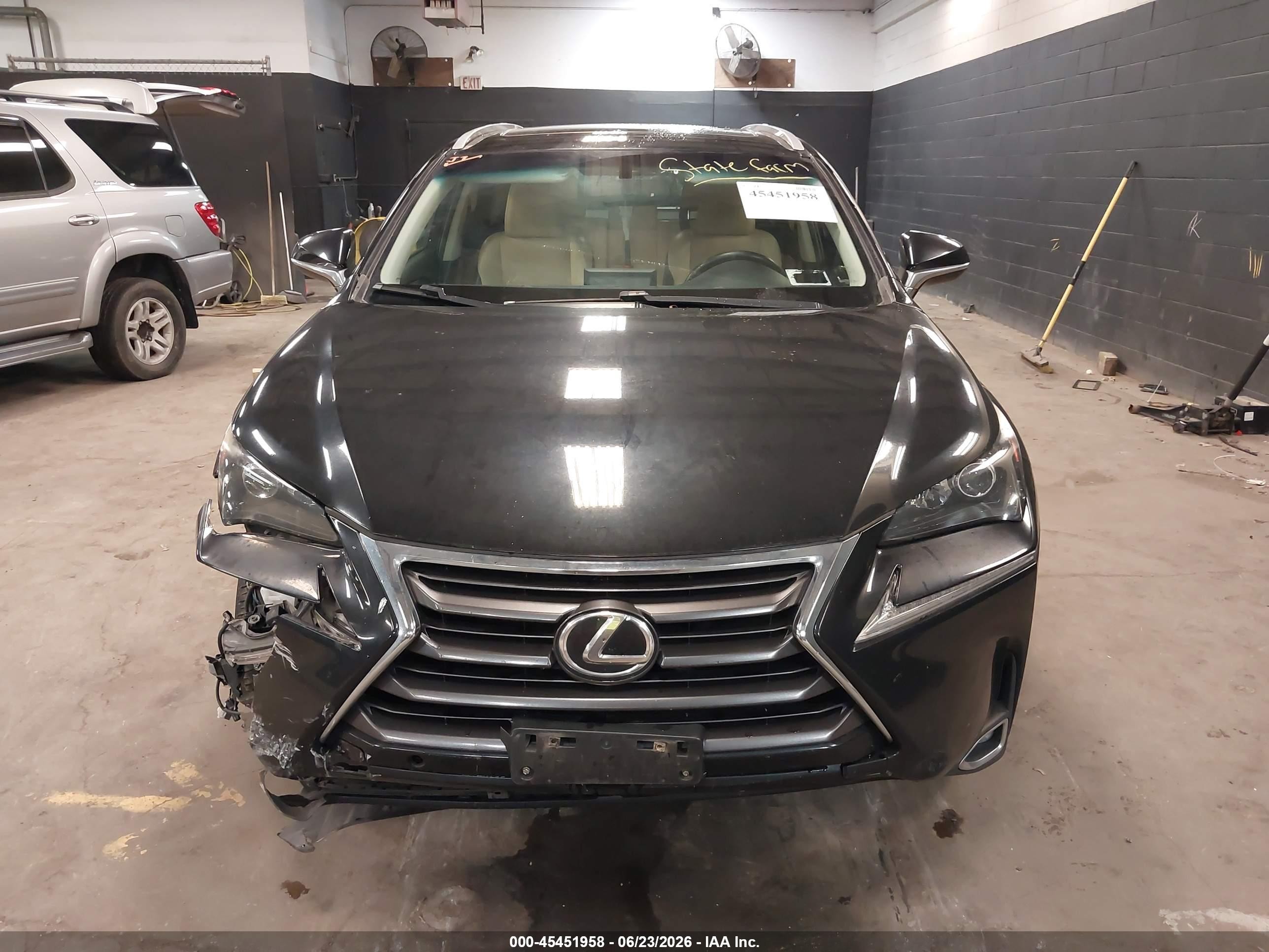 2015 Lexus Nx 200t   Black vin: JTJBARBZ5F2001497
