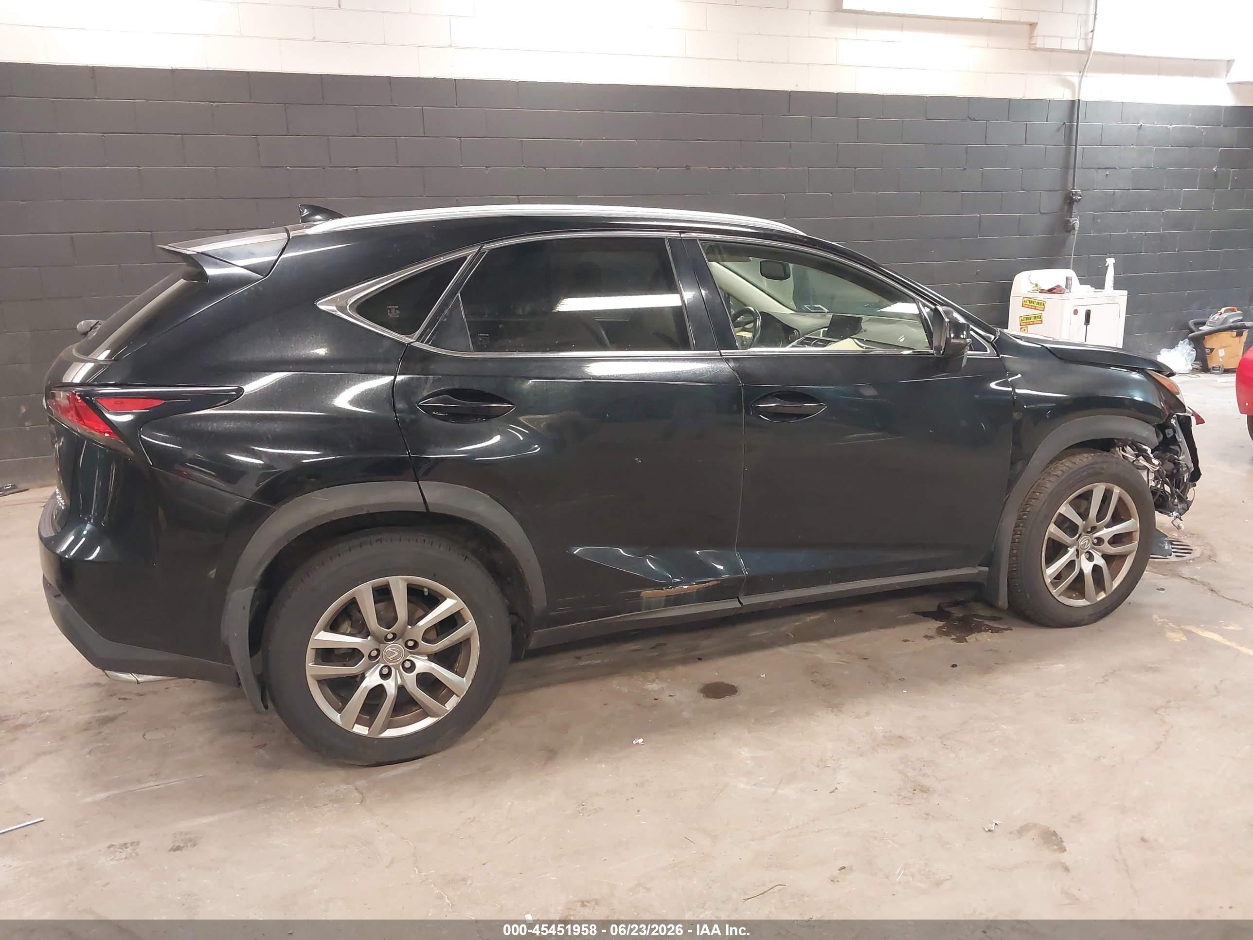 2015 Lexus Nx 200t   Black vin: JTJBARBZ5F2001497