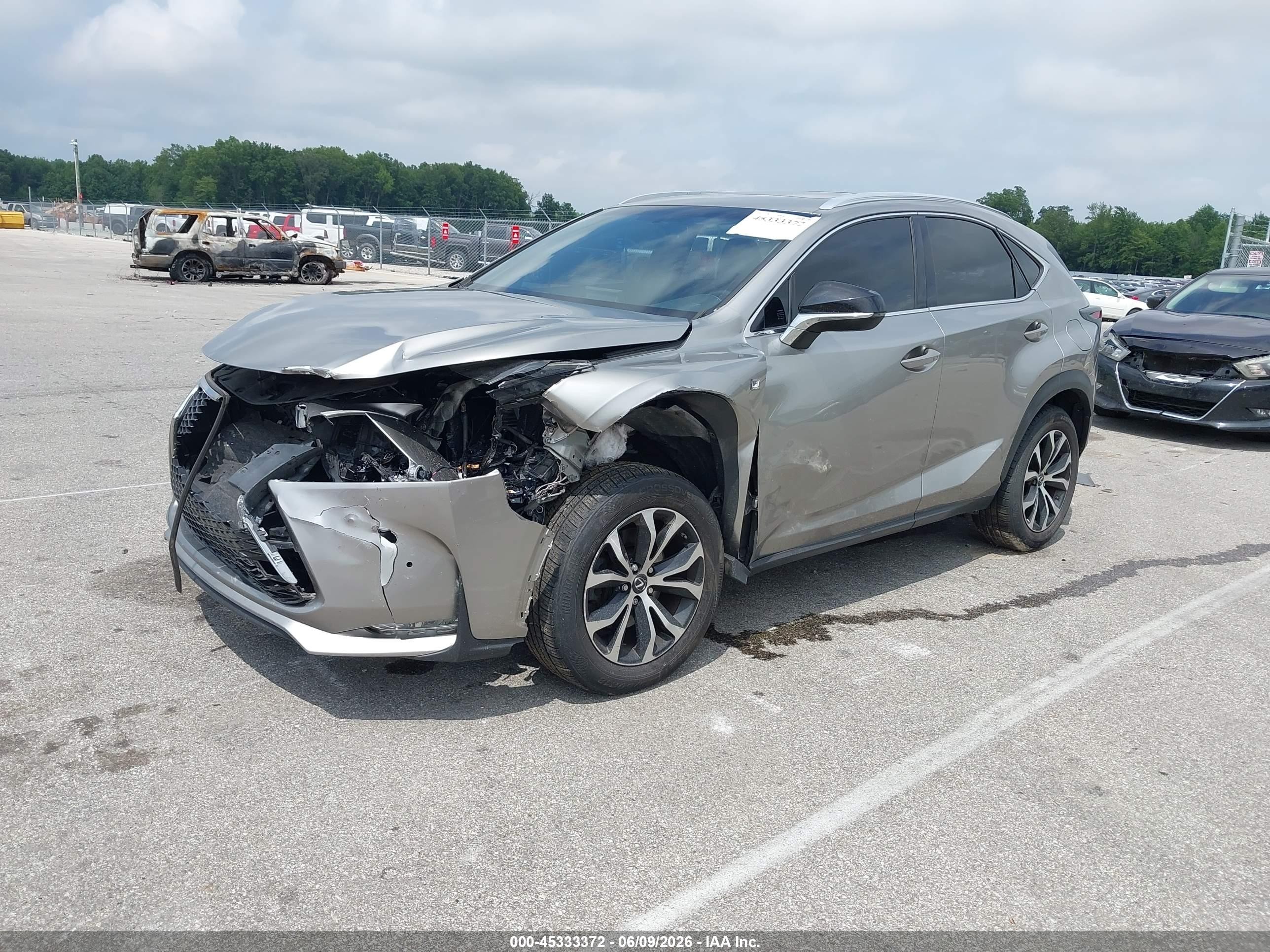 2015 Lexus Nx 200t F Sport Silver vin: JTJBARBZ5F2022625