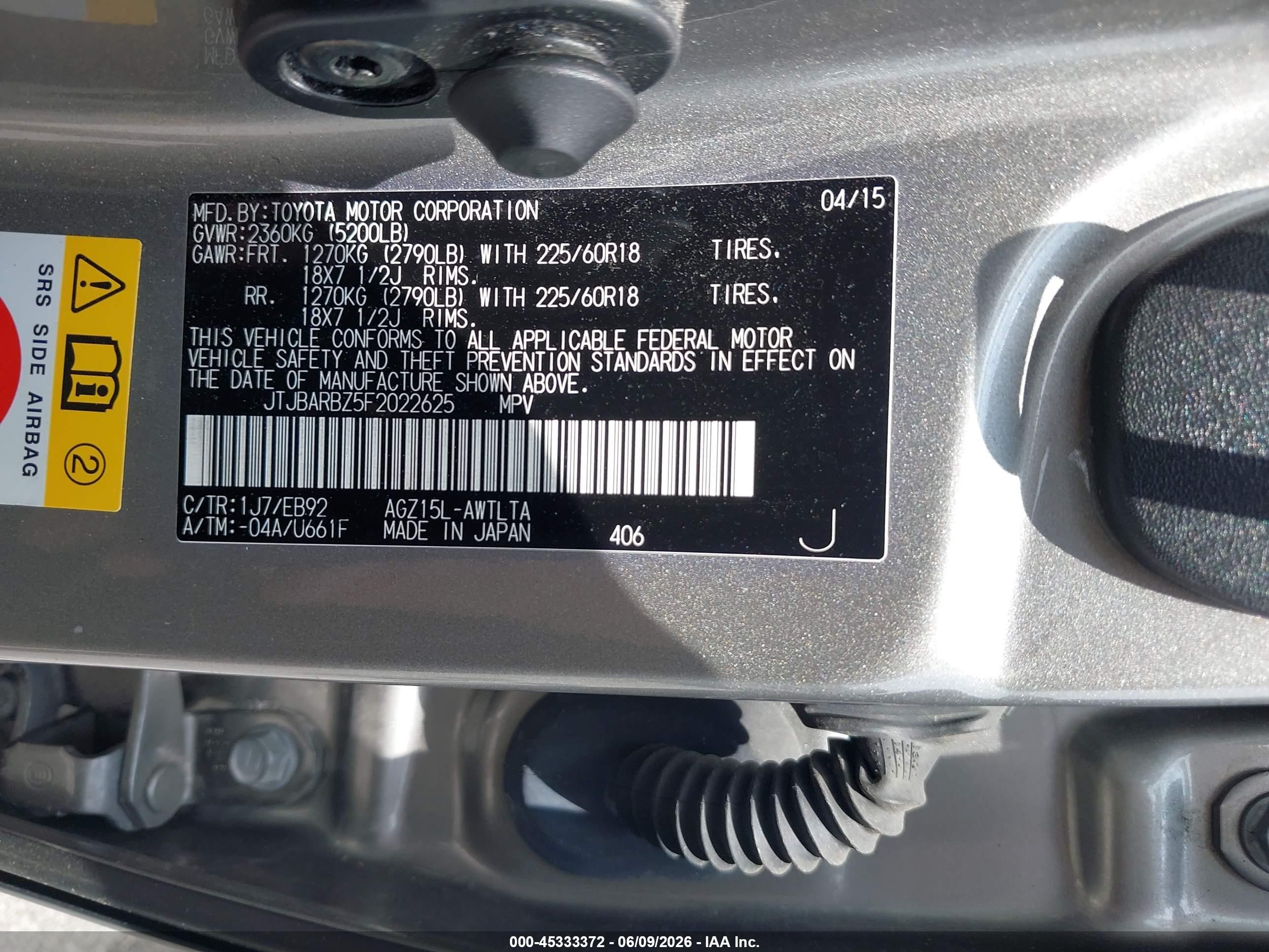 2015 Lexus Nx 200t F Sport Silver vin: JTJBARBZ5F2022625