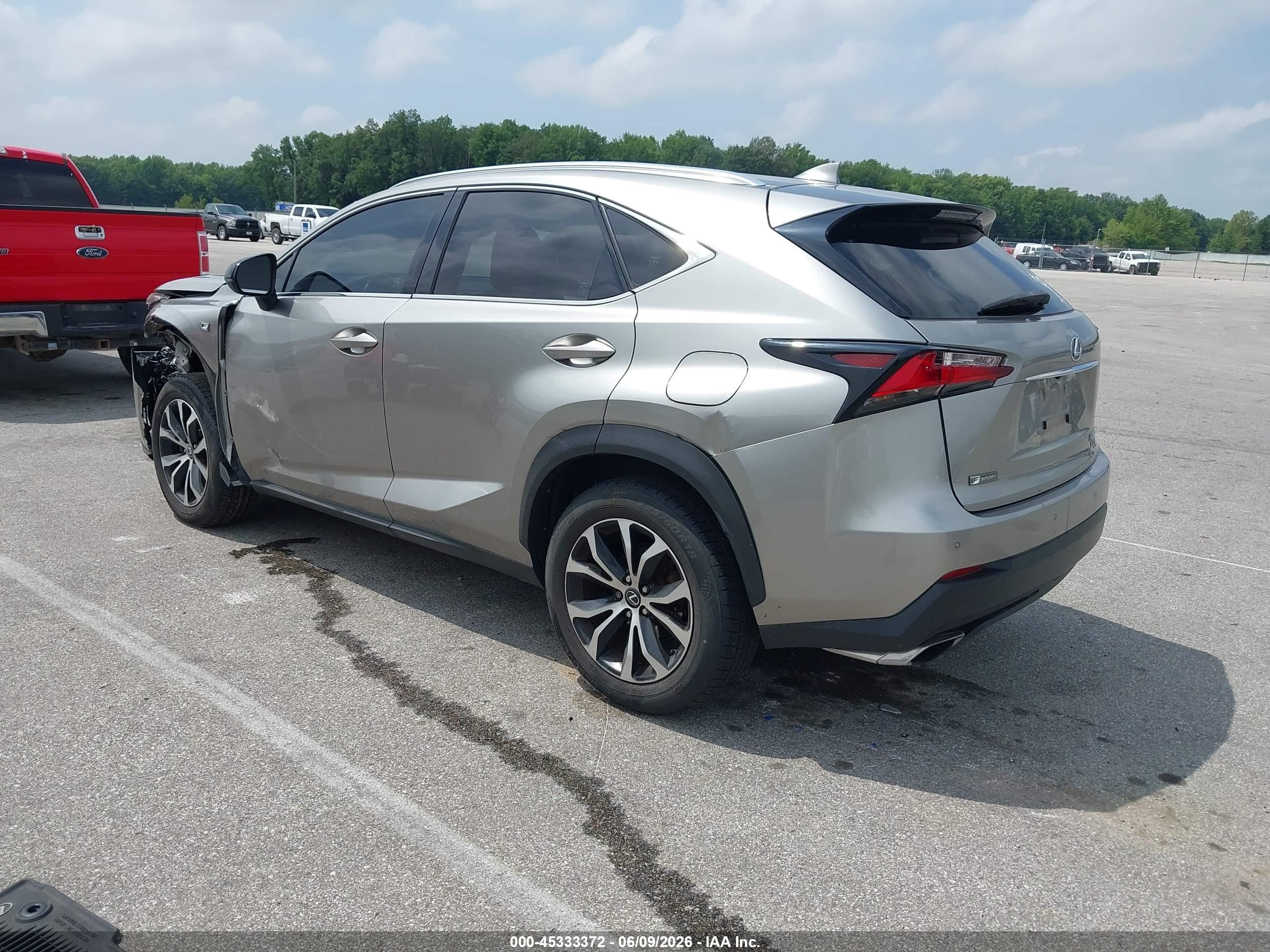 2015 Lexus Nx 200t F Sport Silver vin: JTJBARBZ5F2022625
