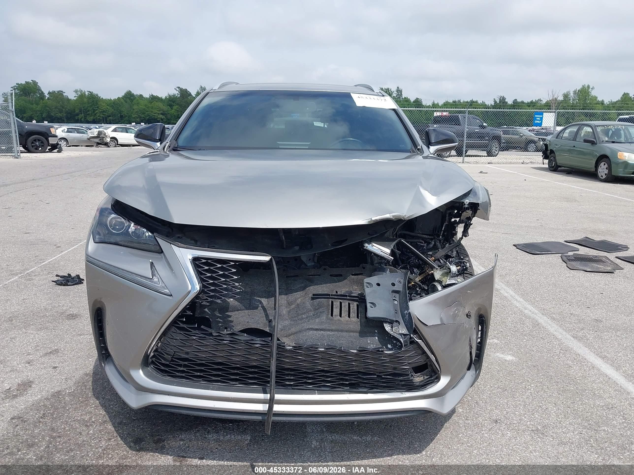 2015 Lexus Nx 200t F Sport Silver vin: JTJBARBZ5F2022625