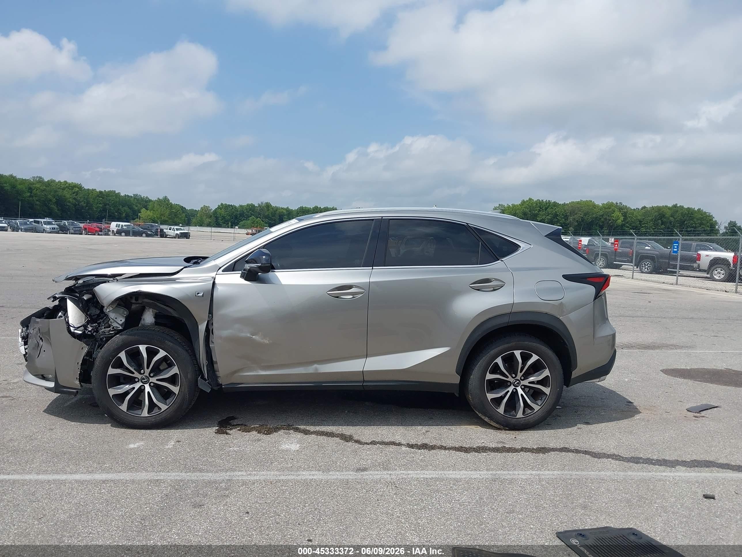 2015 Lexus Nx 200t F Sport Silver vin: JTJBARBZ5F2022625