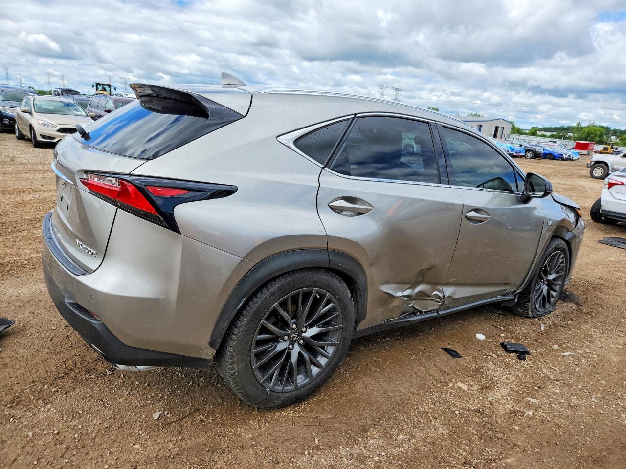 2015 Lexus Nx 200t Gray vin: JTJBARBZ5F2026531