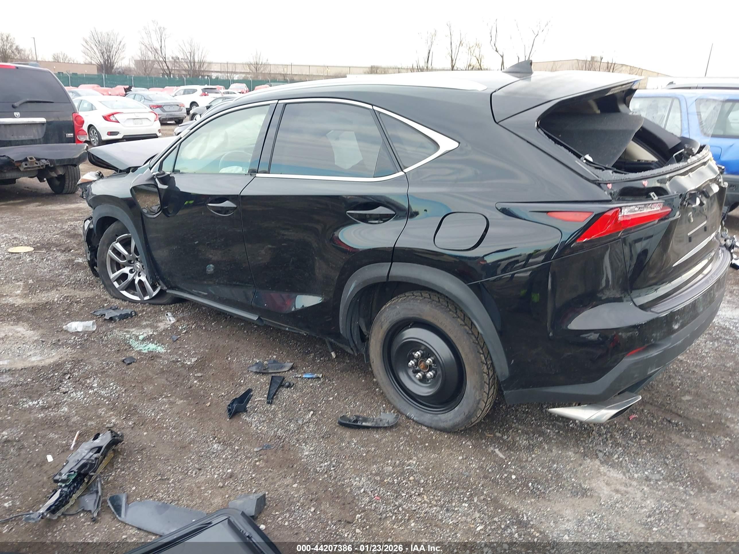 2015 Lexus Nx 200t   Black vin: JTJBARBZ5F2032250